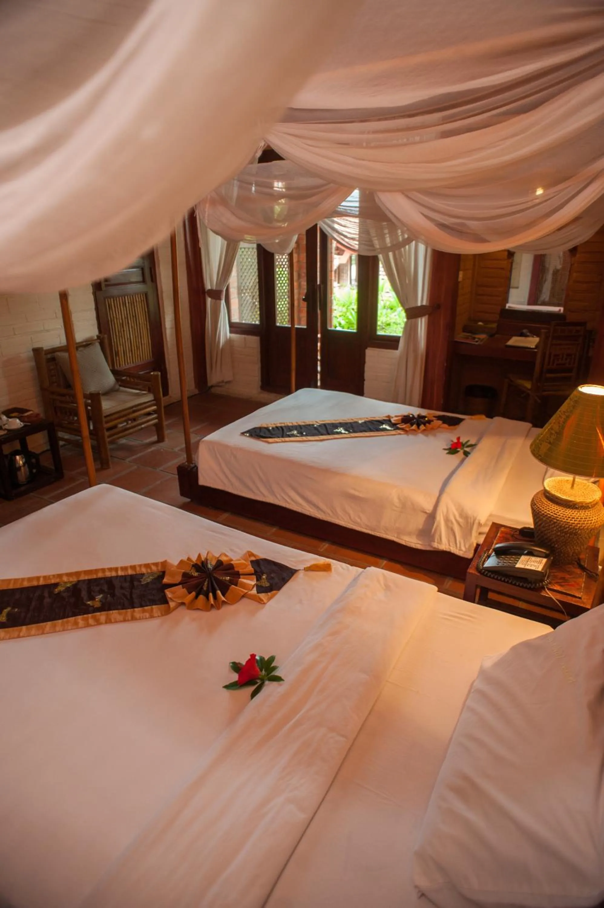 Bed in Van Chai Resort