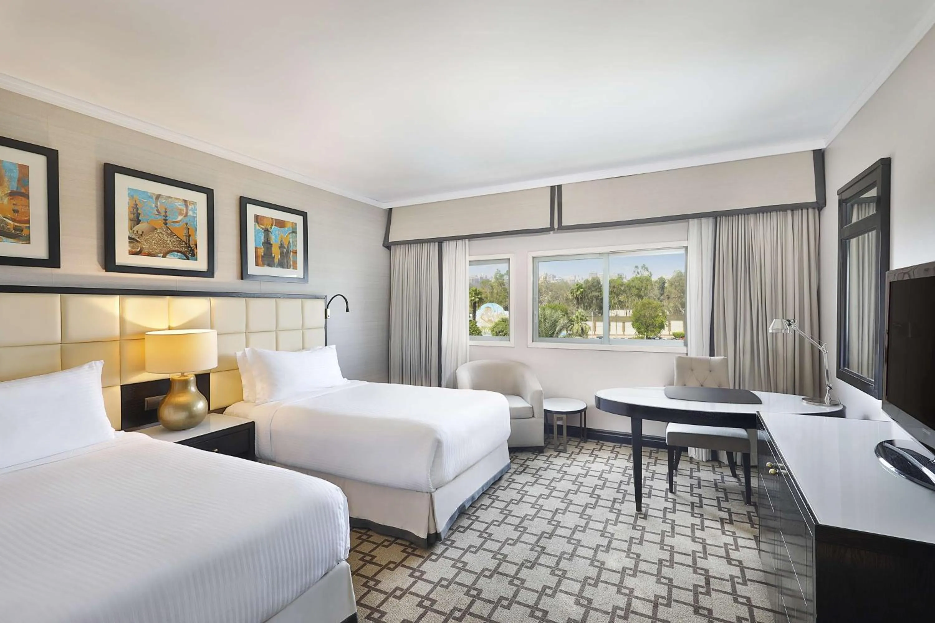 Bed in Hilton Cairo Heliopolis Hotel