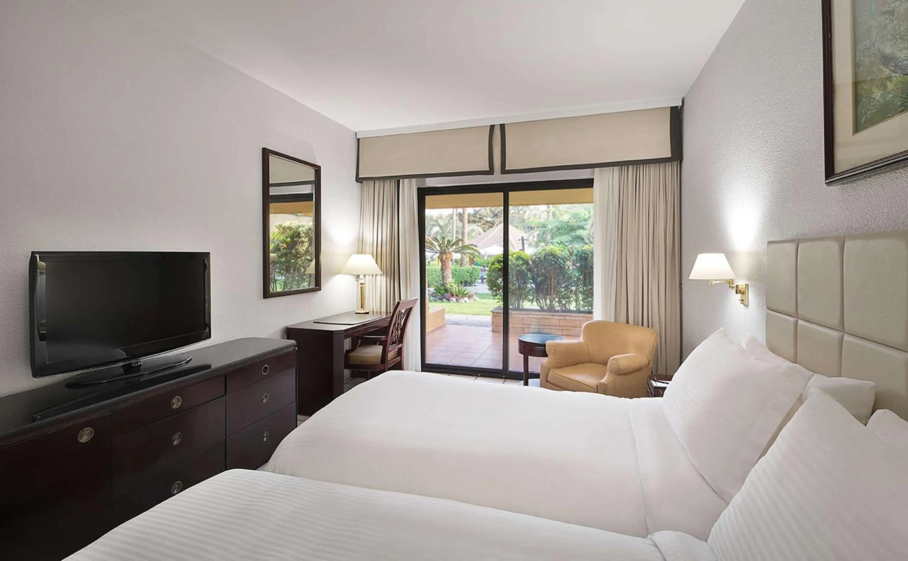 Bed in Hilton Cairo Heliopolis Hotel