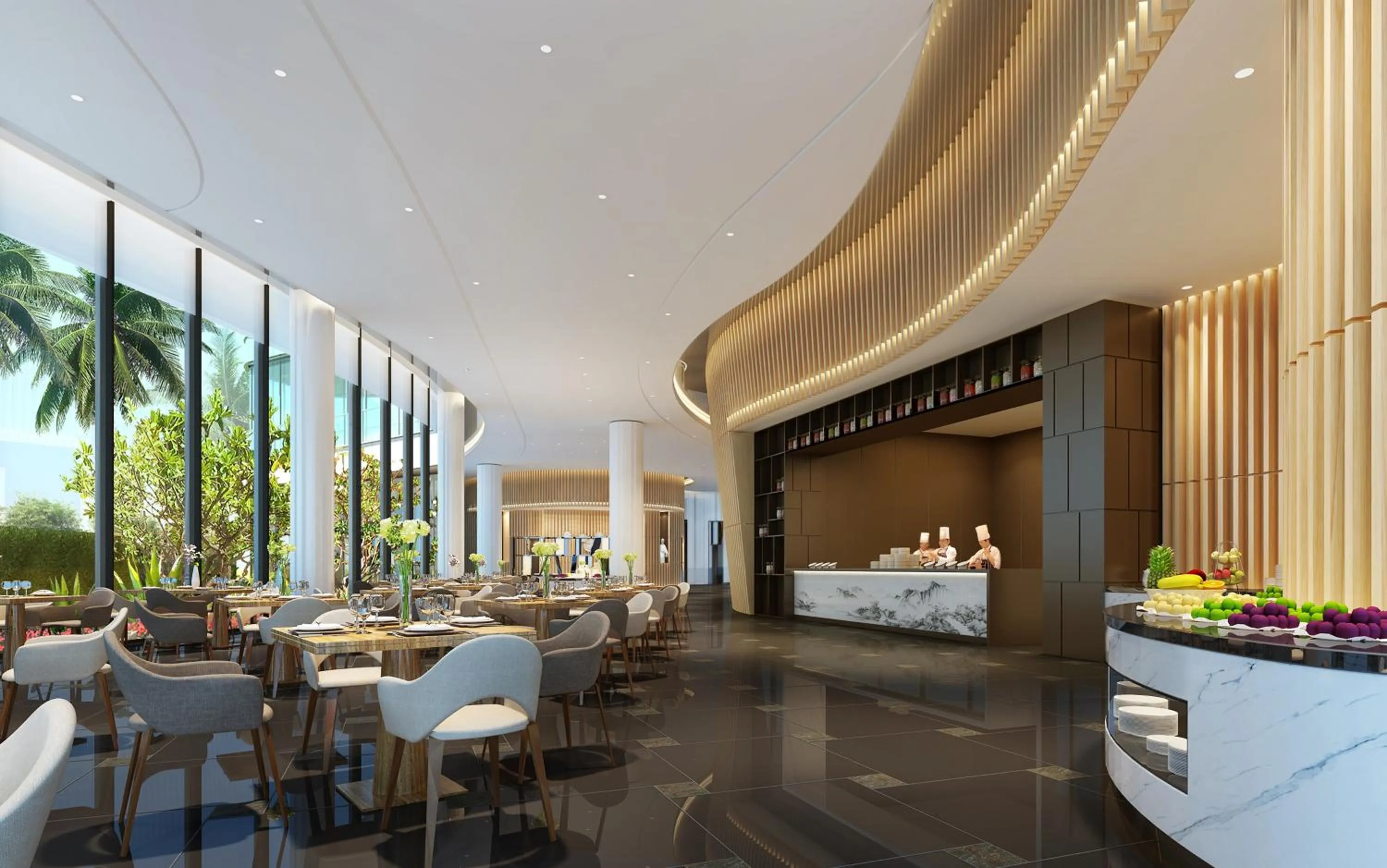 Restaurant/places to eat in Hisilk Artwork Center Fliport Coso Hotel