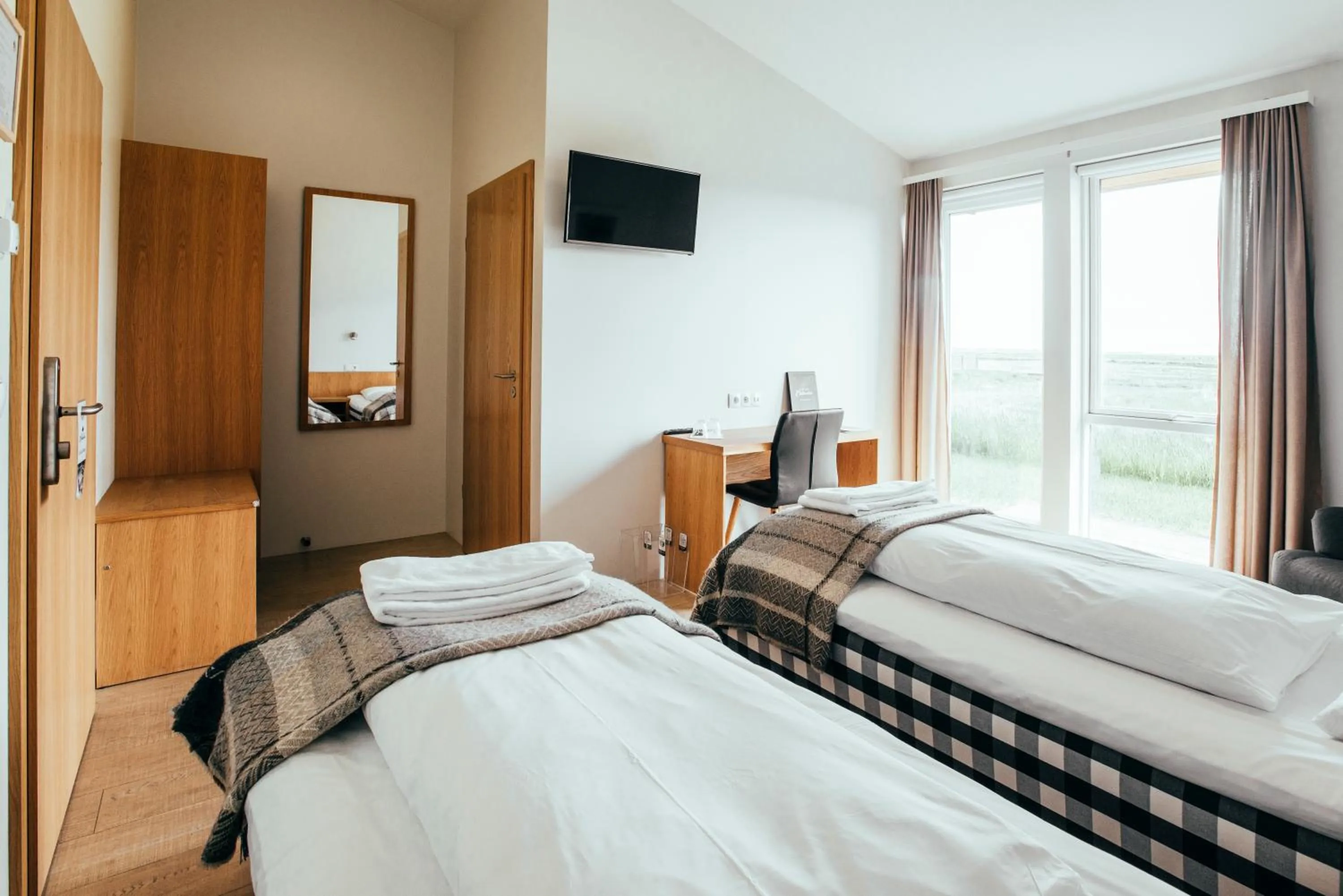 Bed in Hótel Eldhestar