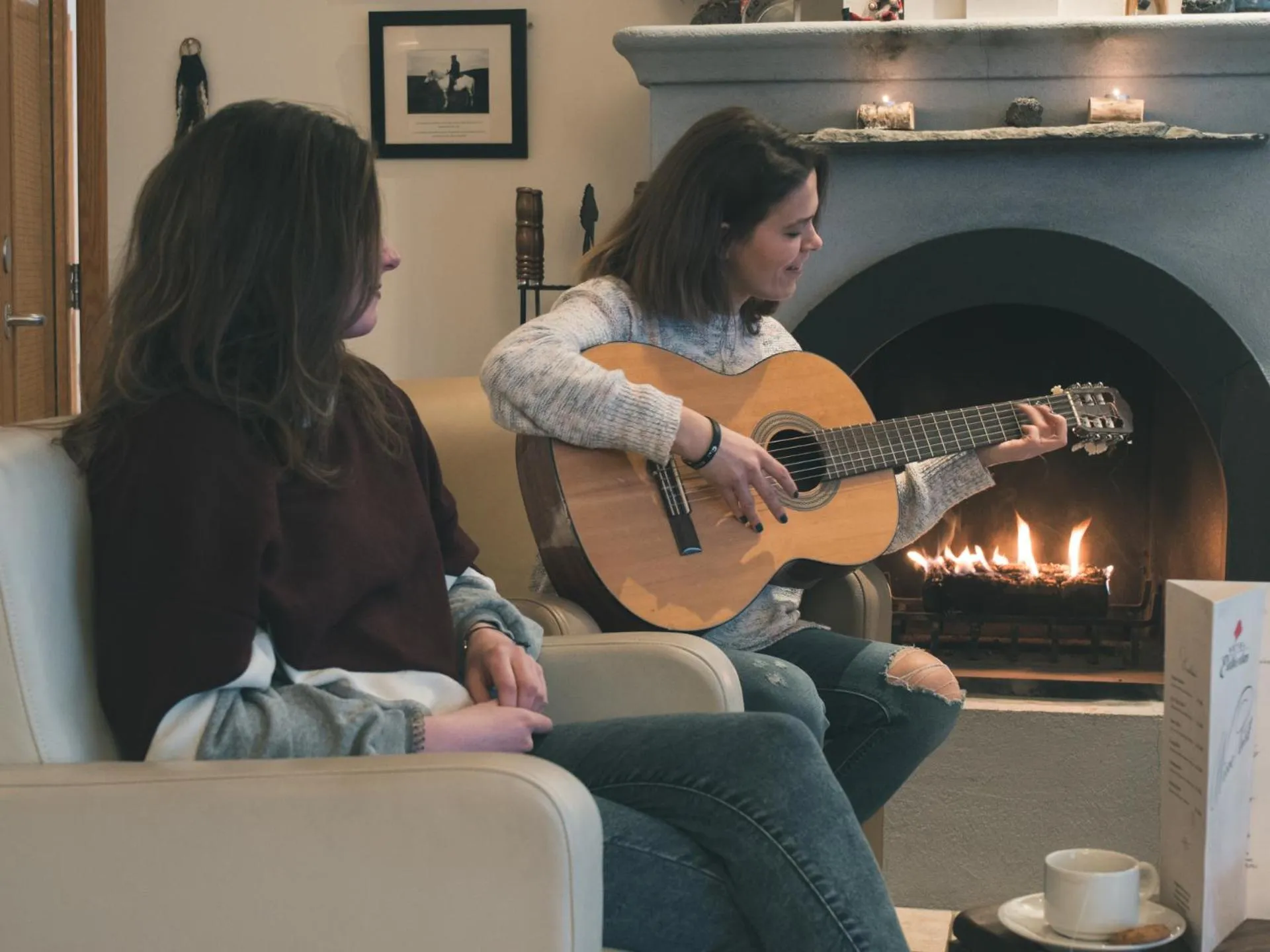 Lounge or bar in Hótel Eldhestar