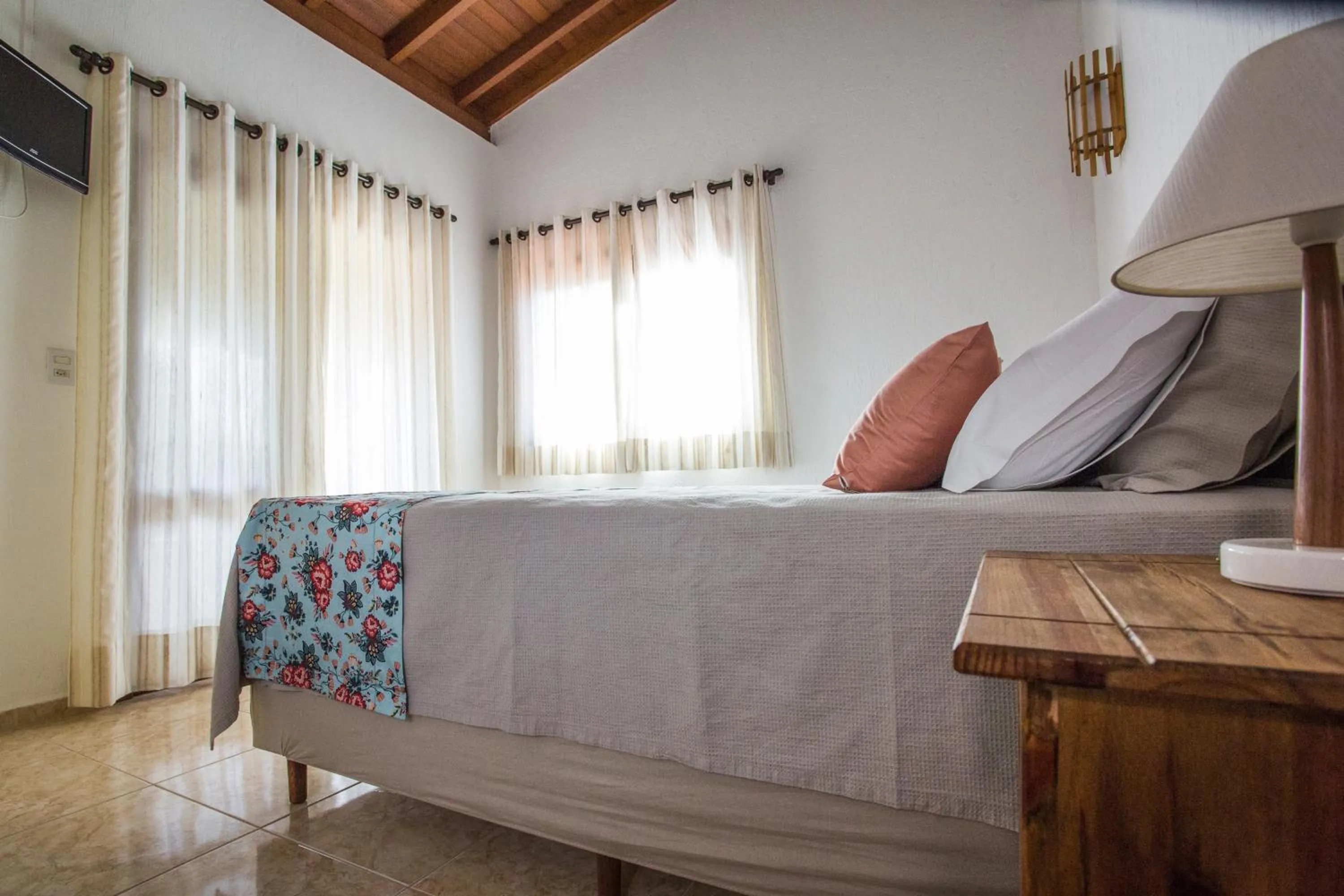 Bed in Pousada Areias do Rosa