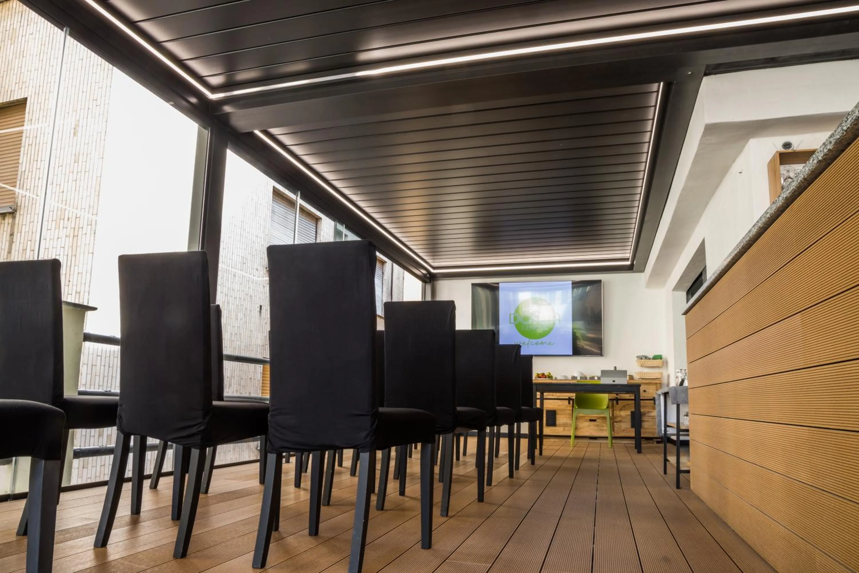 Seating area in Hotel Doria