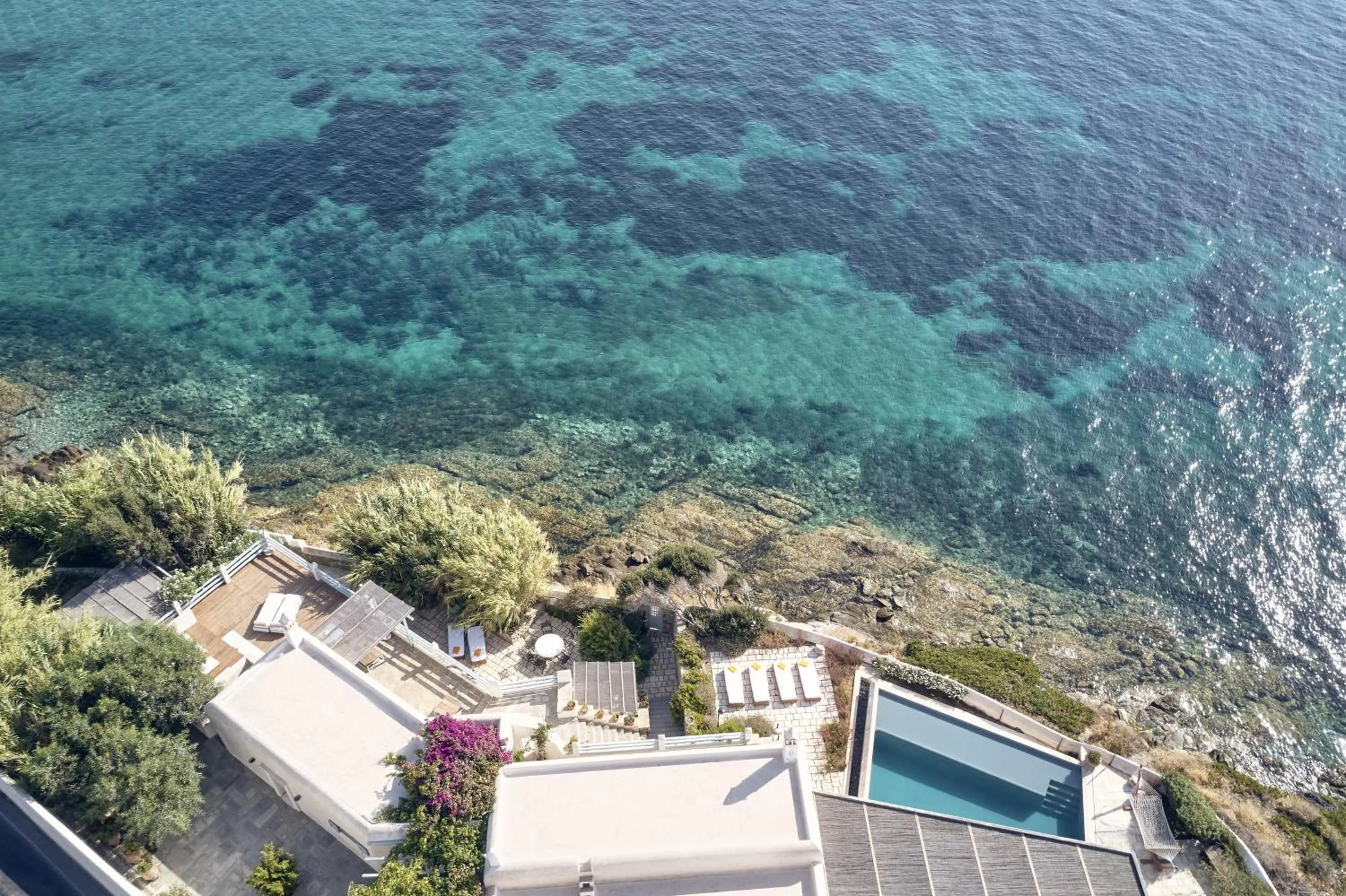 Bird's eye view in Belvedere Mykonos - Waterfront Villa & Suites - The Leading Hotels of the World