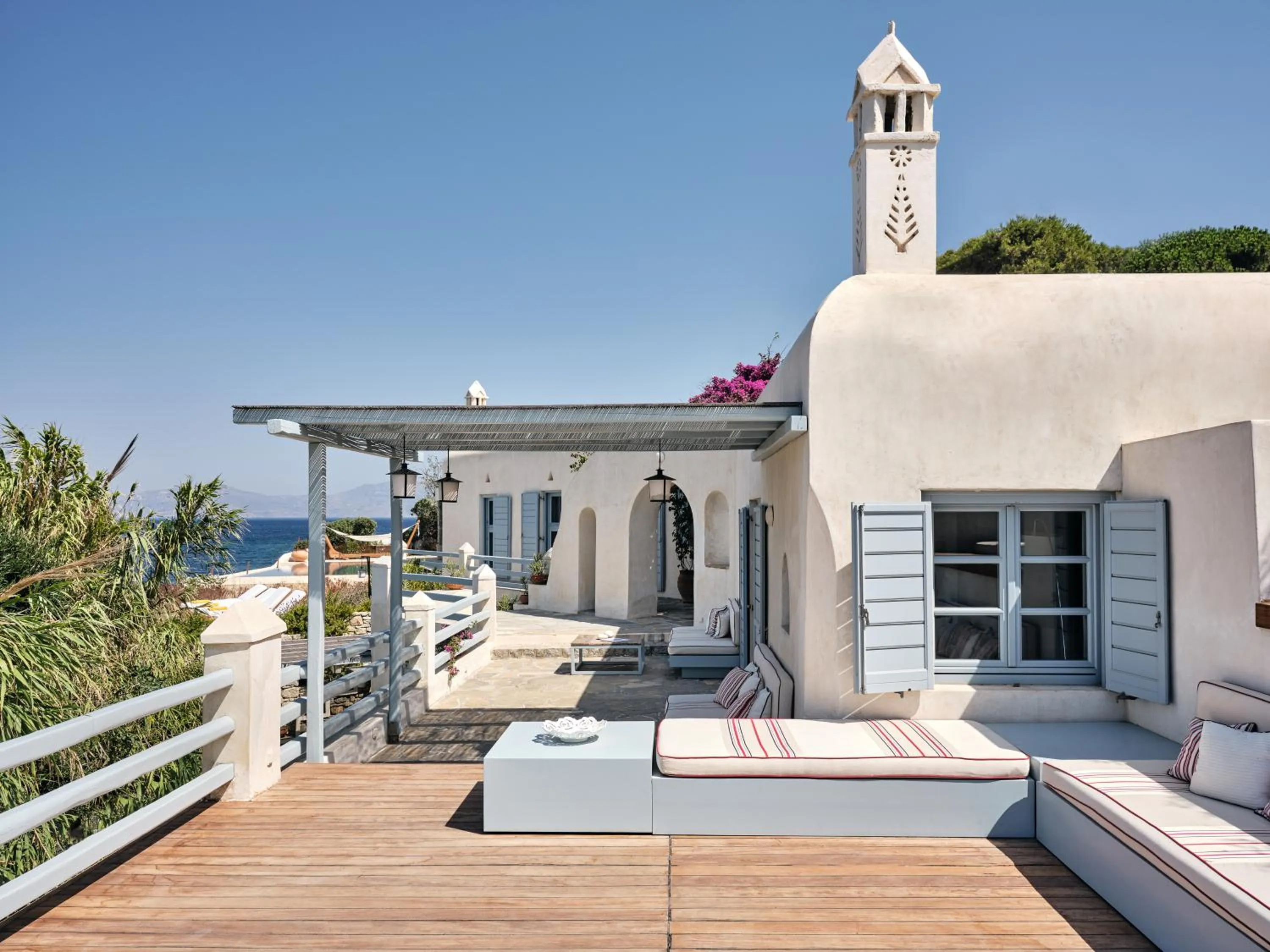 Patio in Belvedere Mykonos - Waterfront Villa & Suites - The Leading Hotels of the World