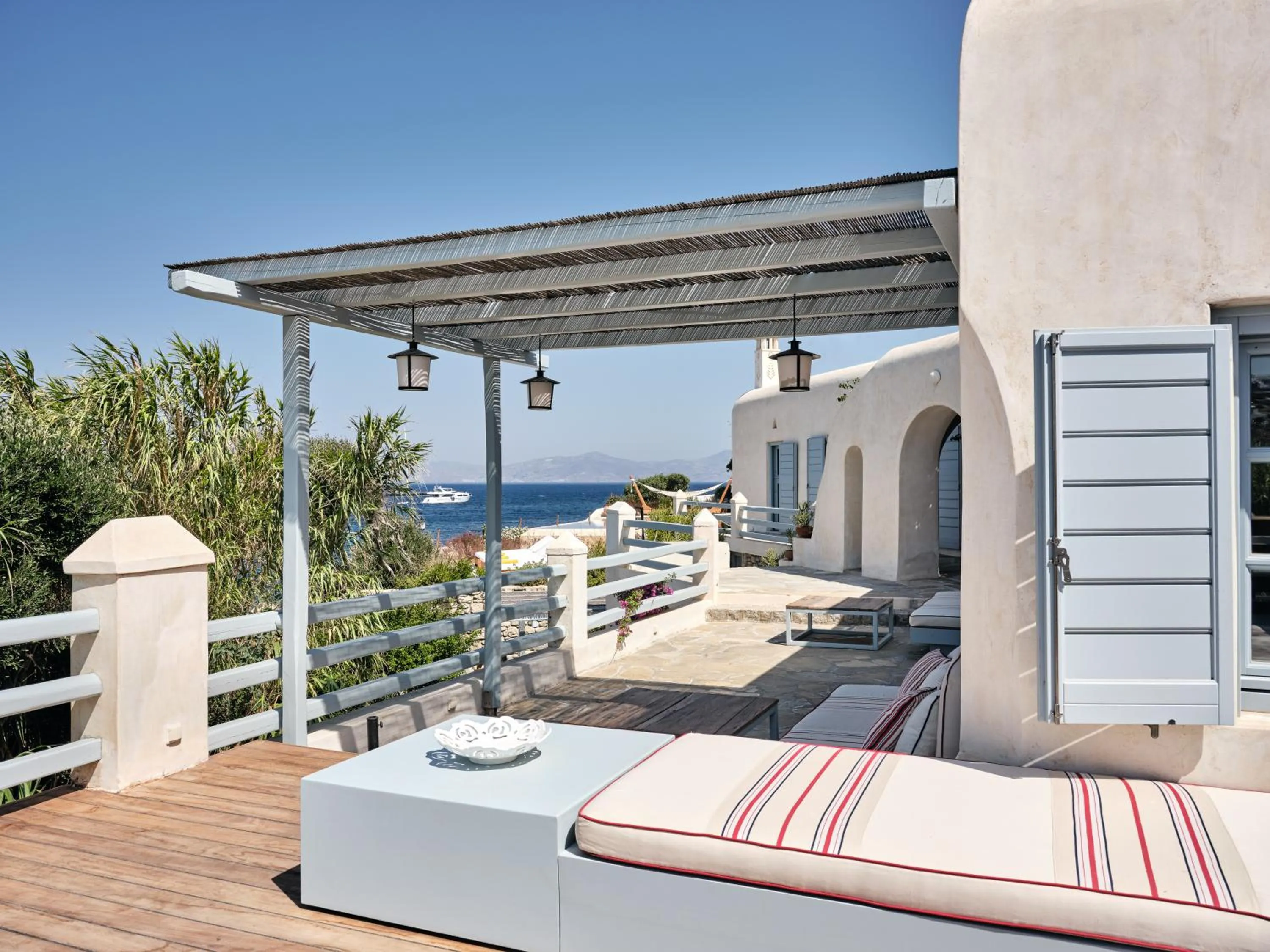 Patio in Belvedere Mykonos - Waterfront Villa & Suites - The Leading Hotels of the World