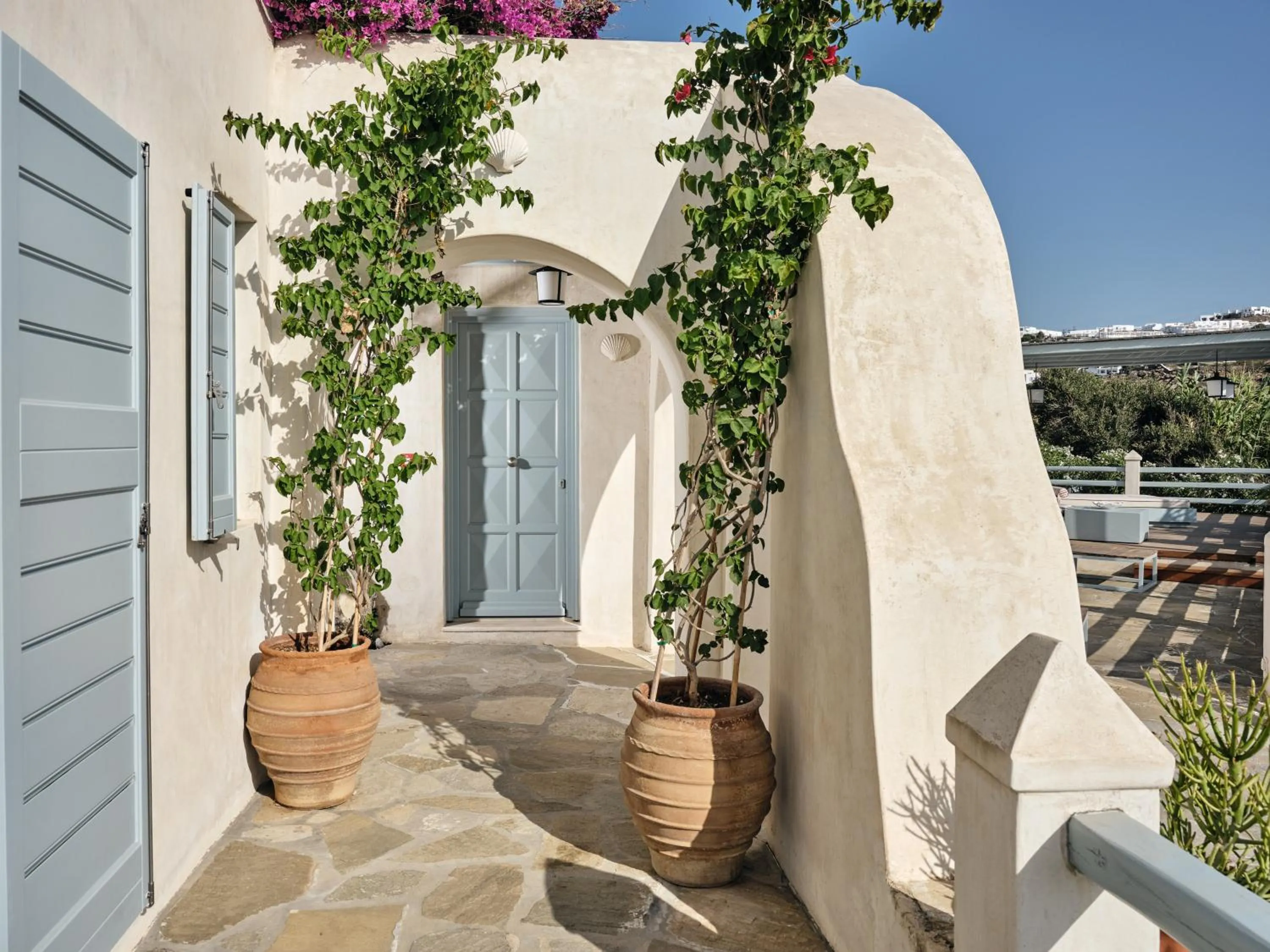 Patio in Belvedere Mykonos - Waterfront Villa & Suites - The Leading Hotels of the World