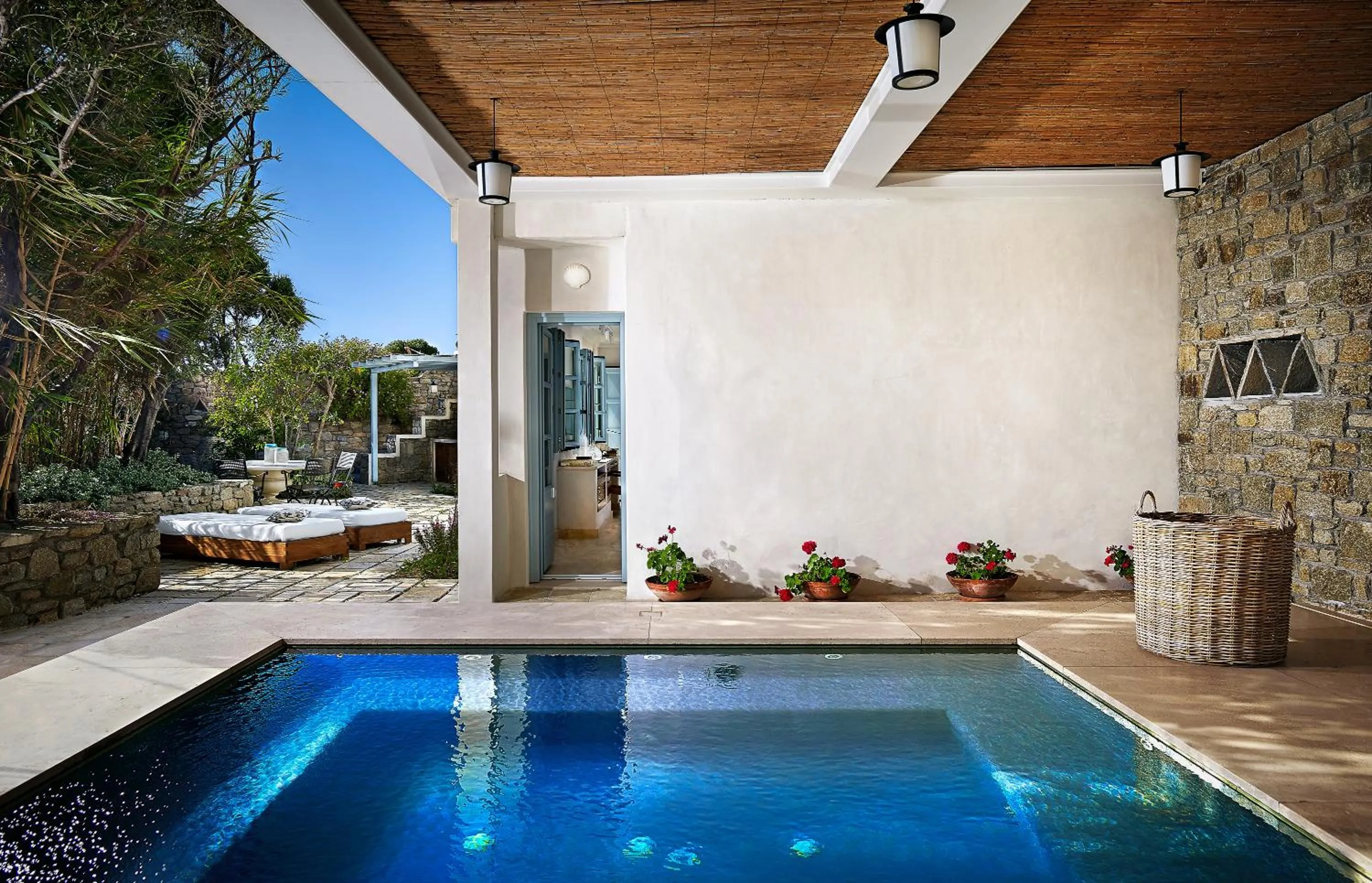 Patio in Belvedere Mykonos - Waterfront Villa & Suites - The Leading Hotels of the World