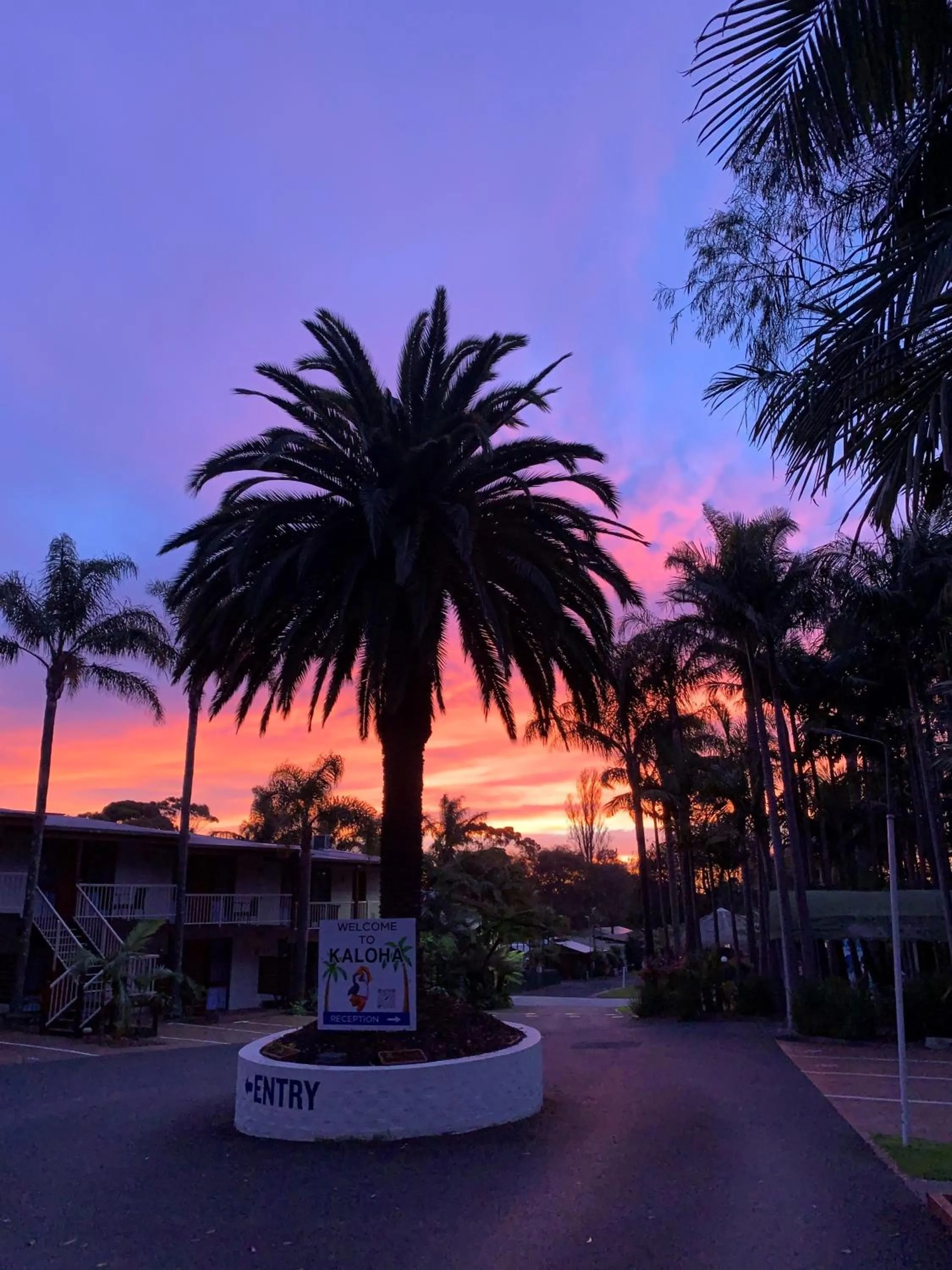 Sunset in Kaloha Holiday Resort Phillip Island