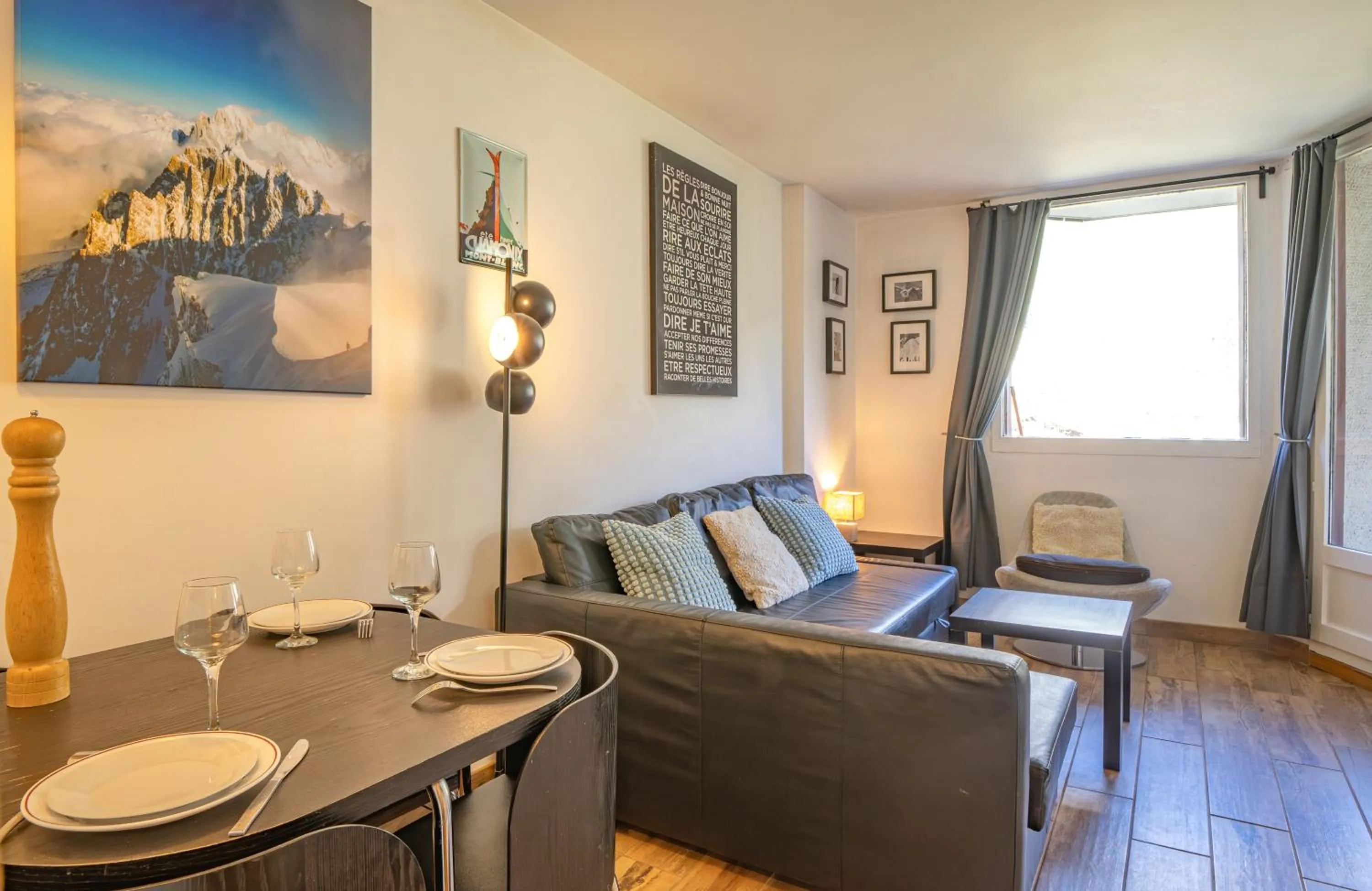Living room in Apartment Grepon 3A - A Central Chamonix Haven