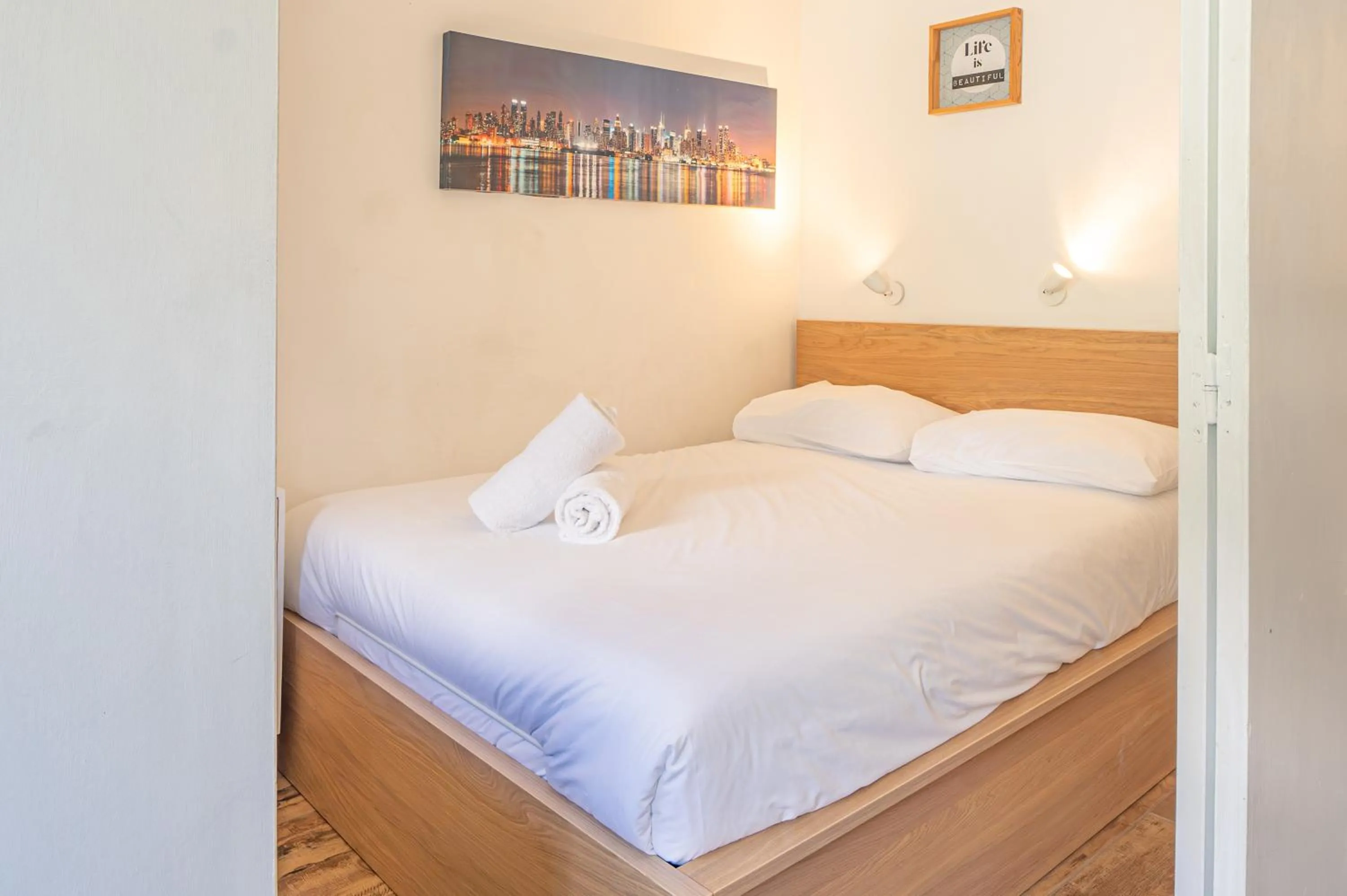 Bed in Apartment Grepon 3A - A Central Chamonix Haven