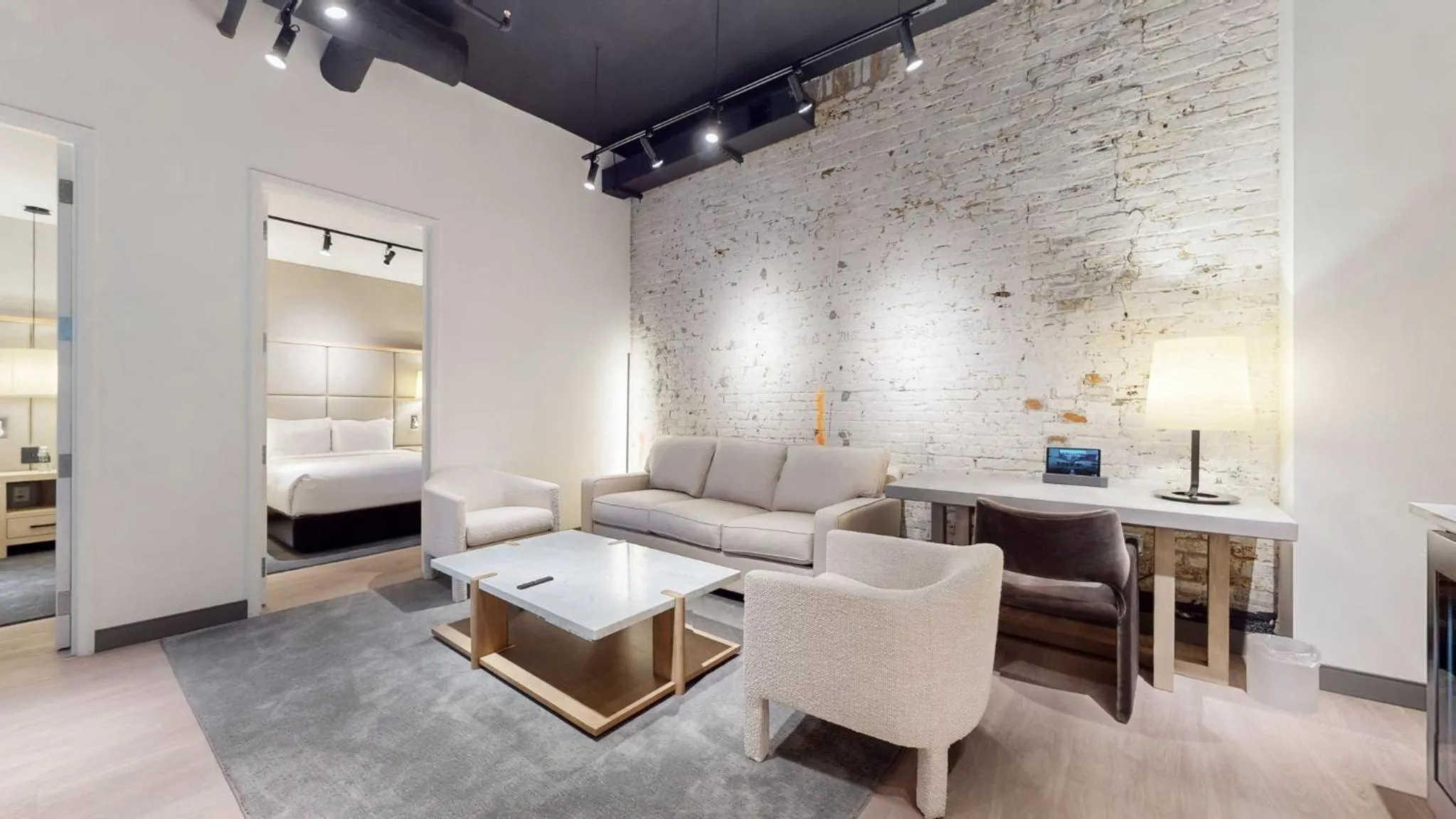 Living room, Bed in Studio 154 Hotel