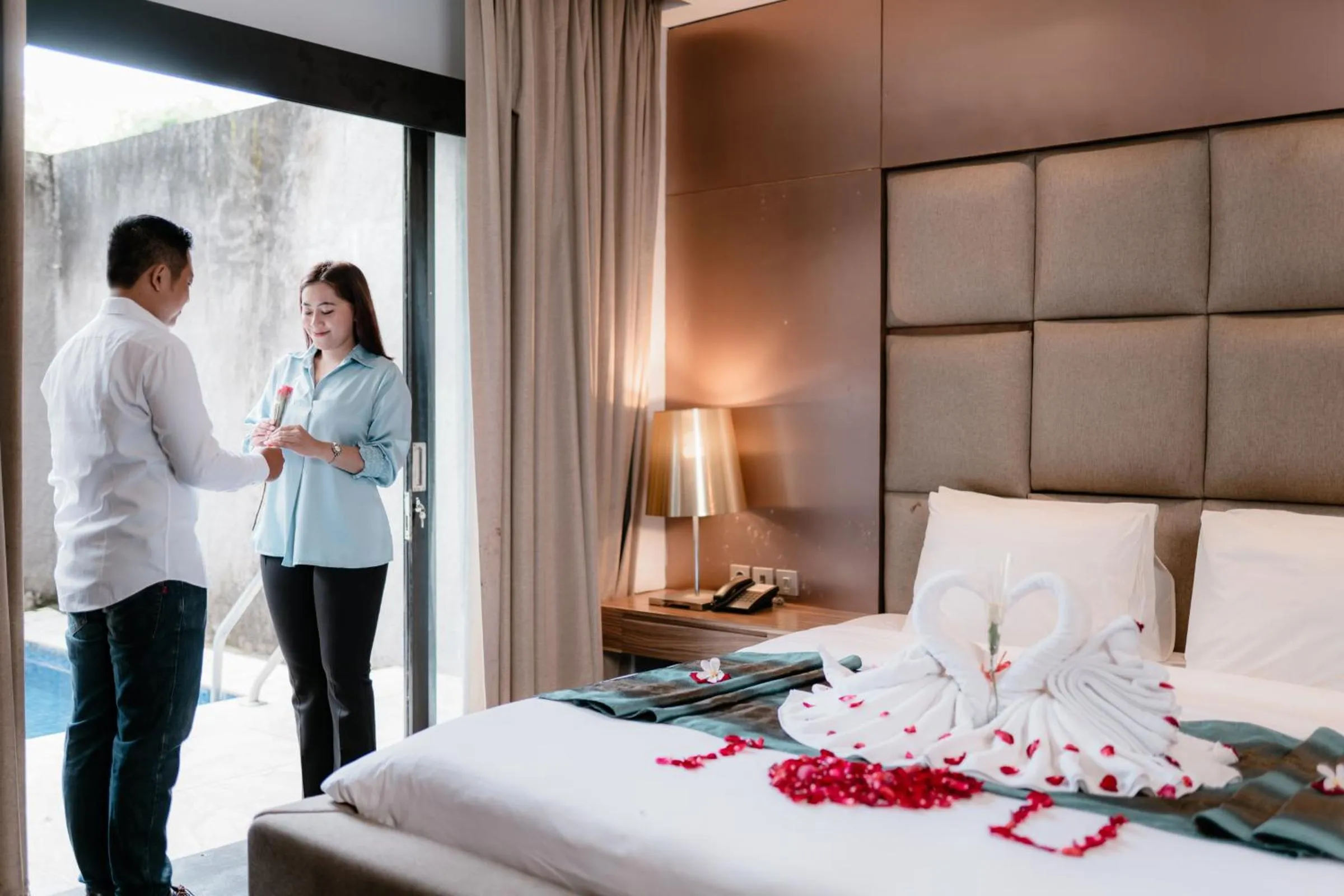 Decorative detail, Bed in Amaroossa Suite Bali