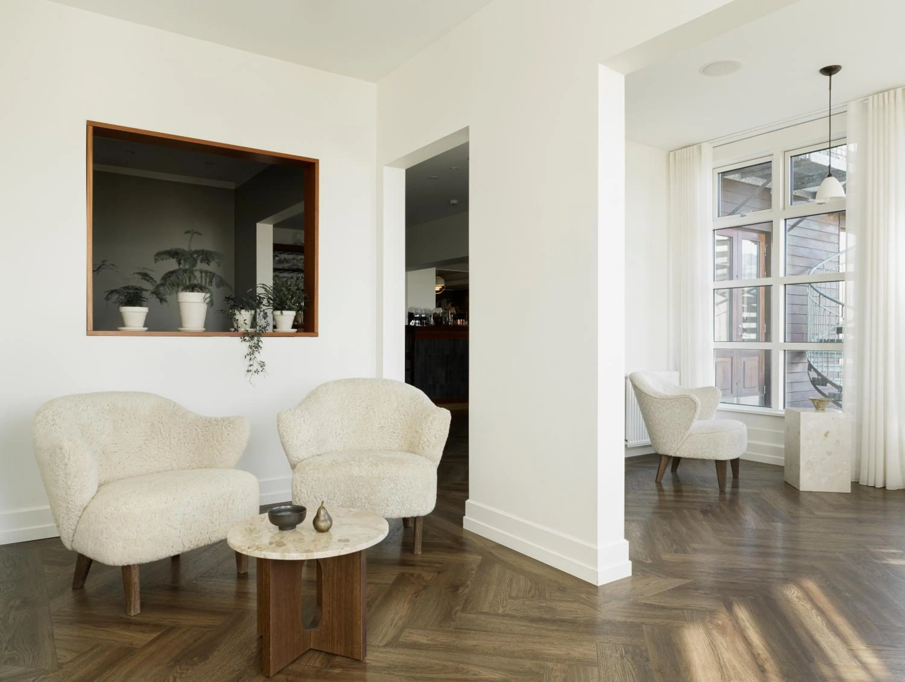 Seating area in Hotel Búdir