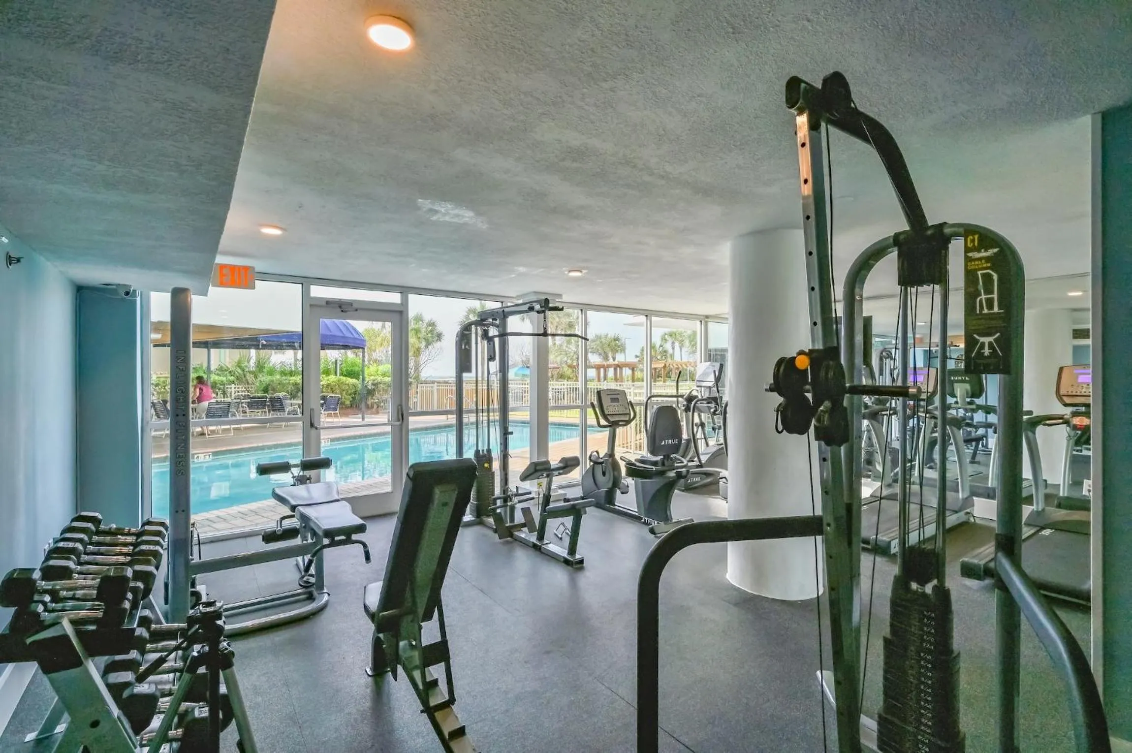 Fitness centre/facilities in Pelican Beach Resort by Tufan