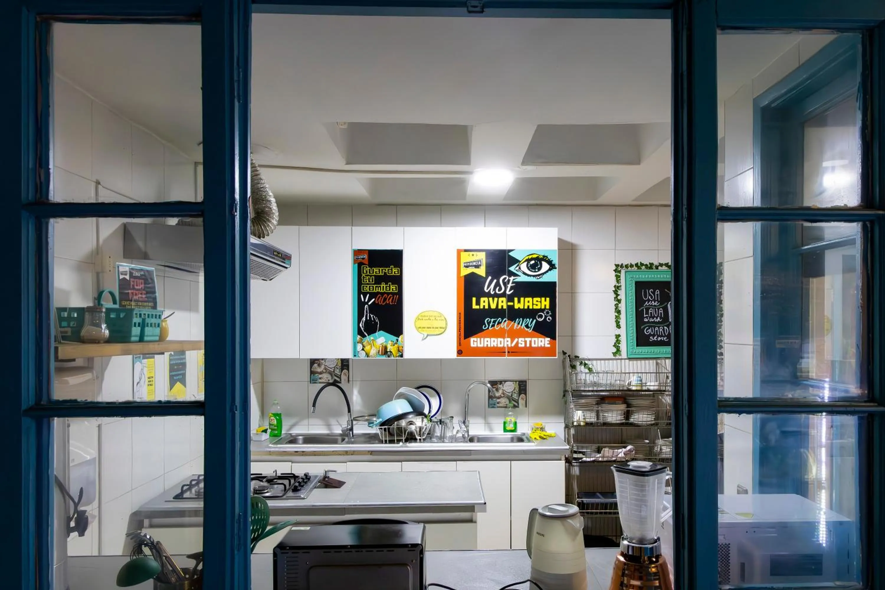 Kitchen or kitchenette in Hostal Providencia