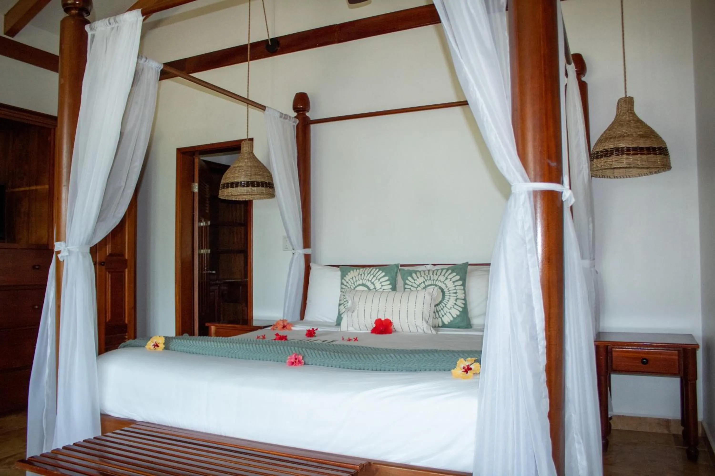 Bed in Hopkins Bay Belize a Muy'Ono Resort