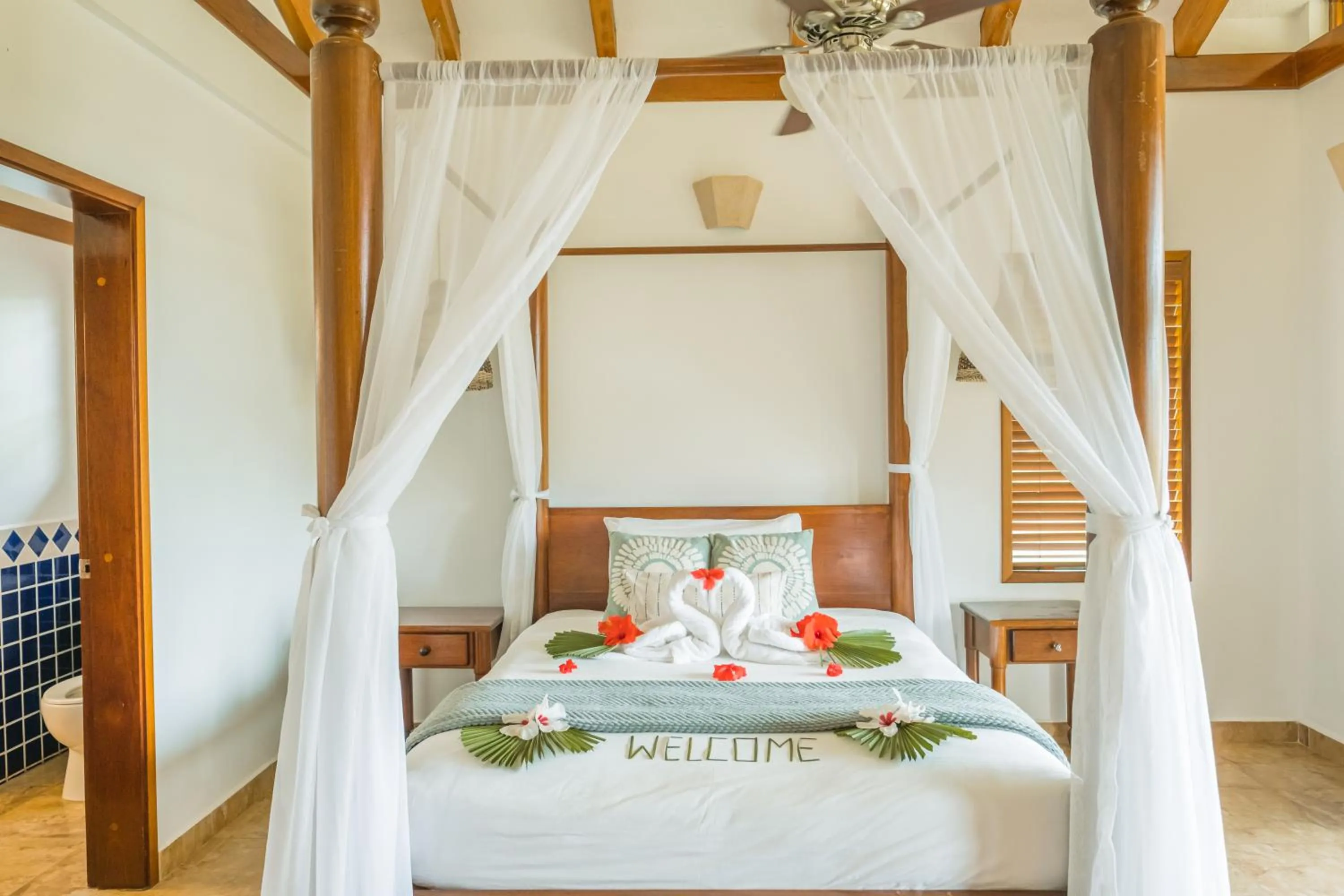 Bed in Hopkins Bay Belize a Muy'Ono Resort