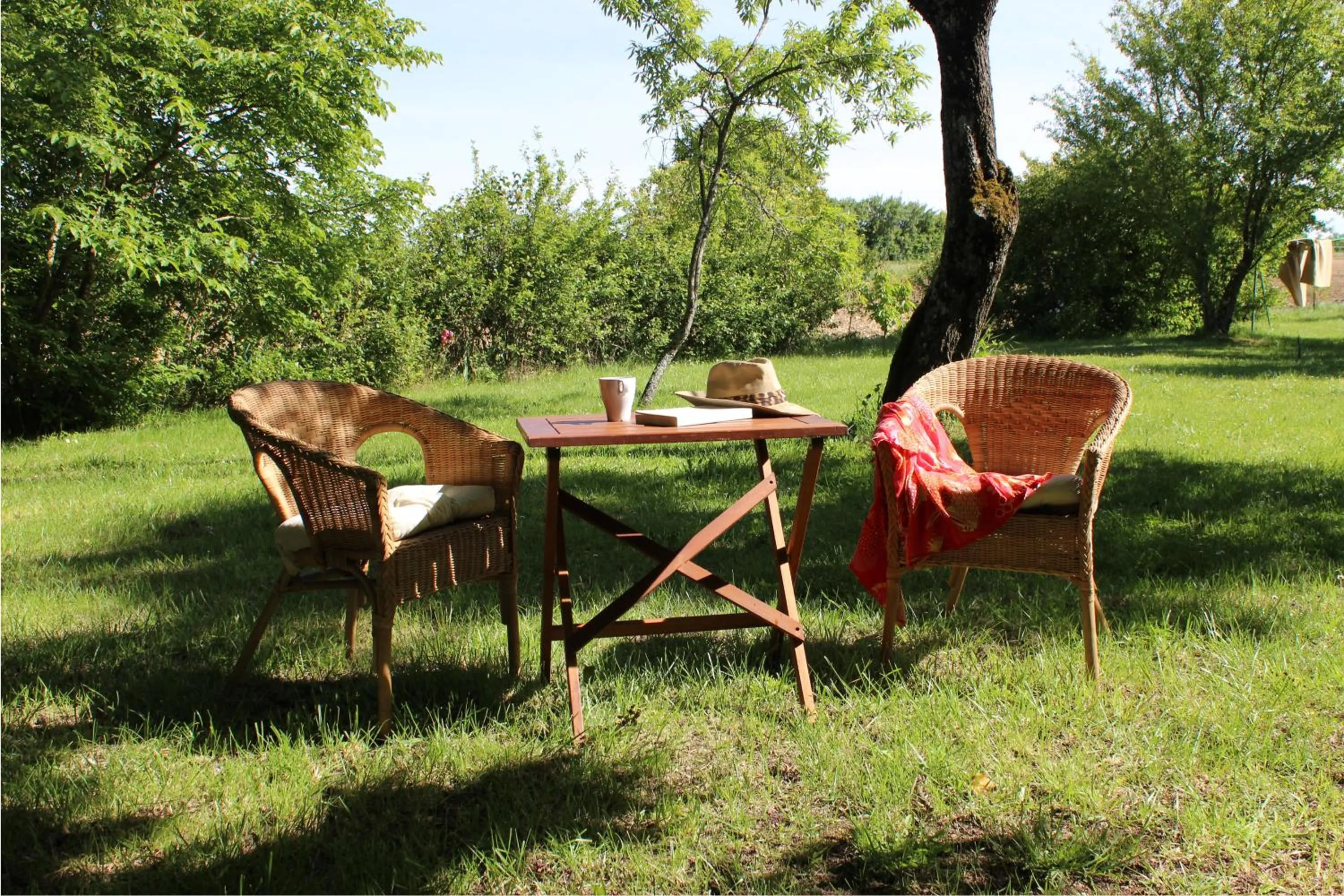 Garden view in gîte le cayrols
