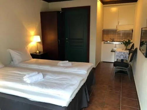 Kitchen or kitchenette, Bed in Trudvang Gjestegaard