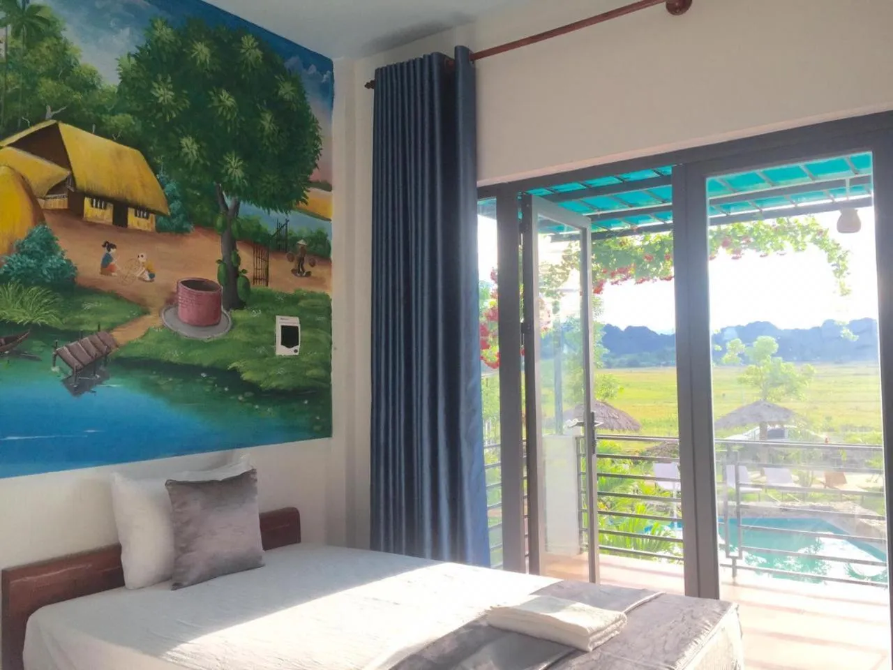 Bed in Palafita Bungalow