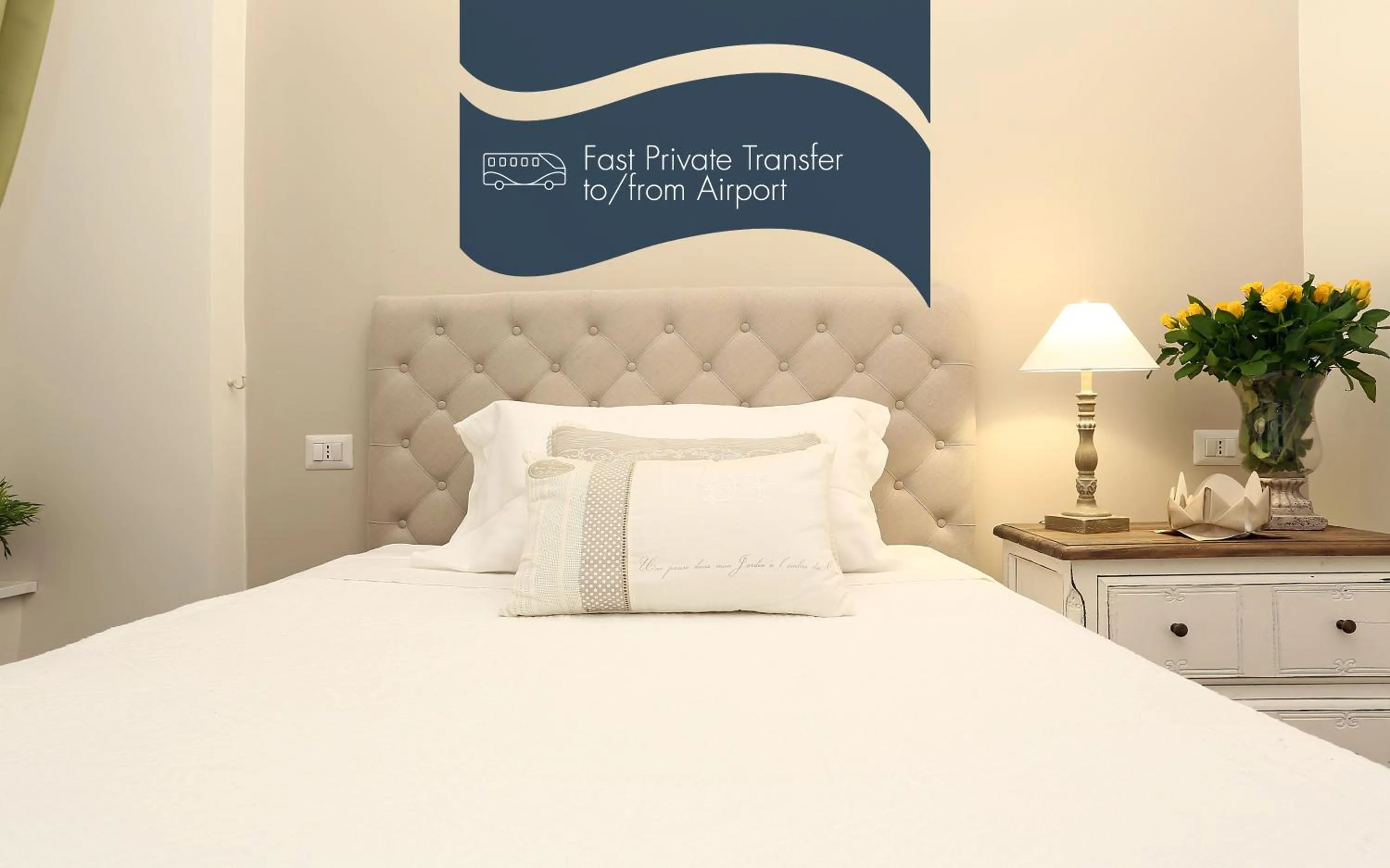 Text overlay, Bed in Daplace - Arena House