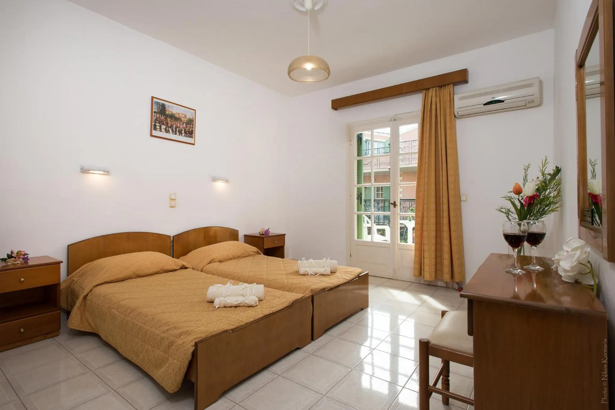 Bedroom, Bed in Philippos Hotel