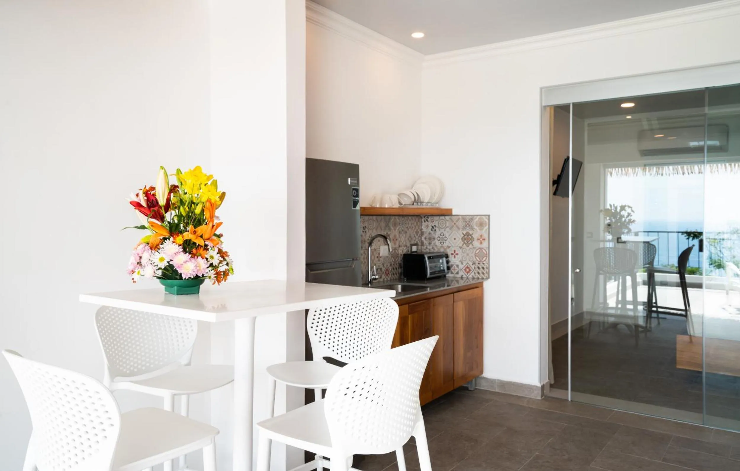Kitchen or kitchenette in Hotel La Mariposa