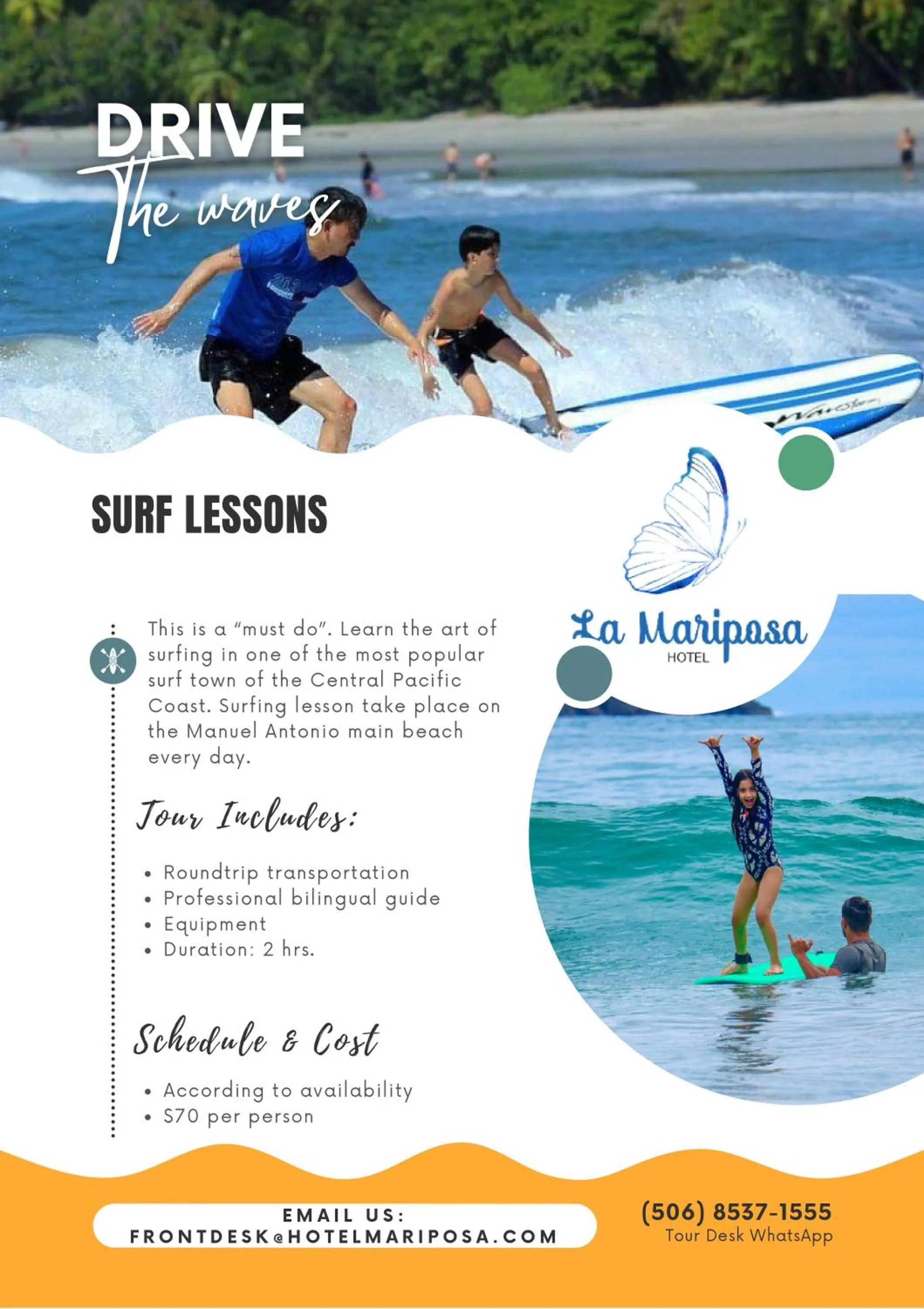 Activities in Hotel La Mariposa