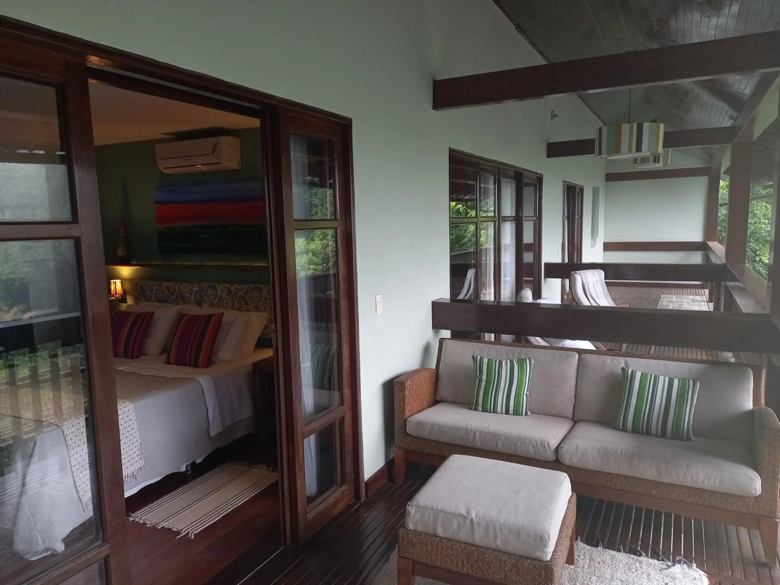 Balcony/Terrace, Bed in Casa Verde Río