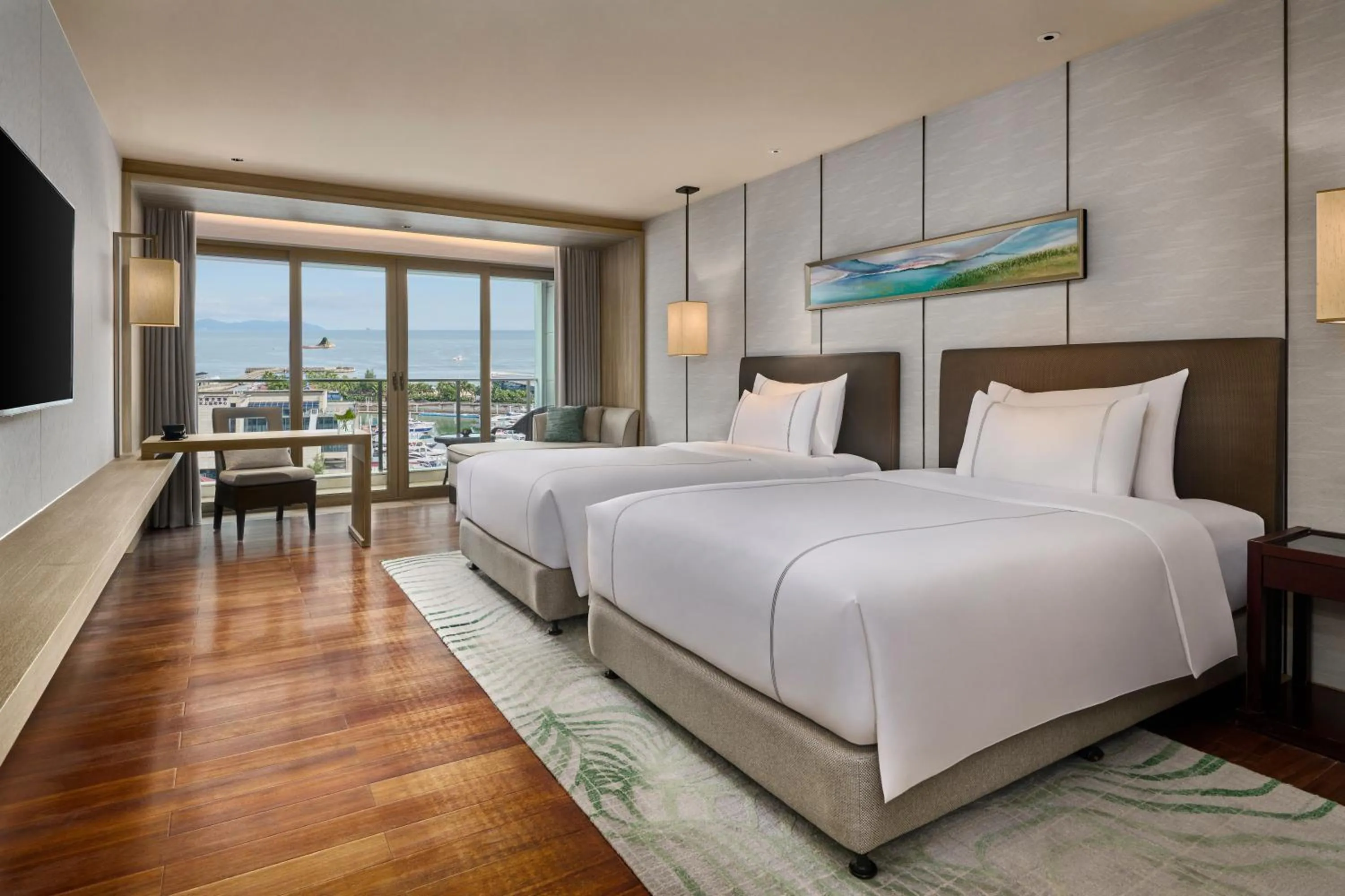 Bed in Shenzhen Dameisha Kingkey Palace Hotel