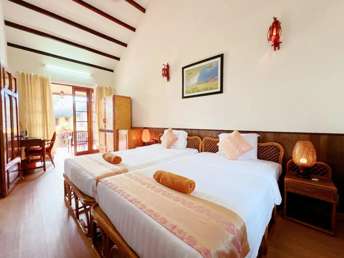 Bed in Little Muine Cottages Resort