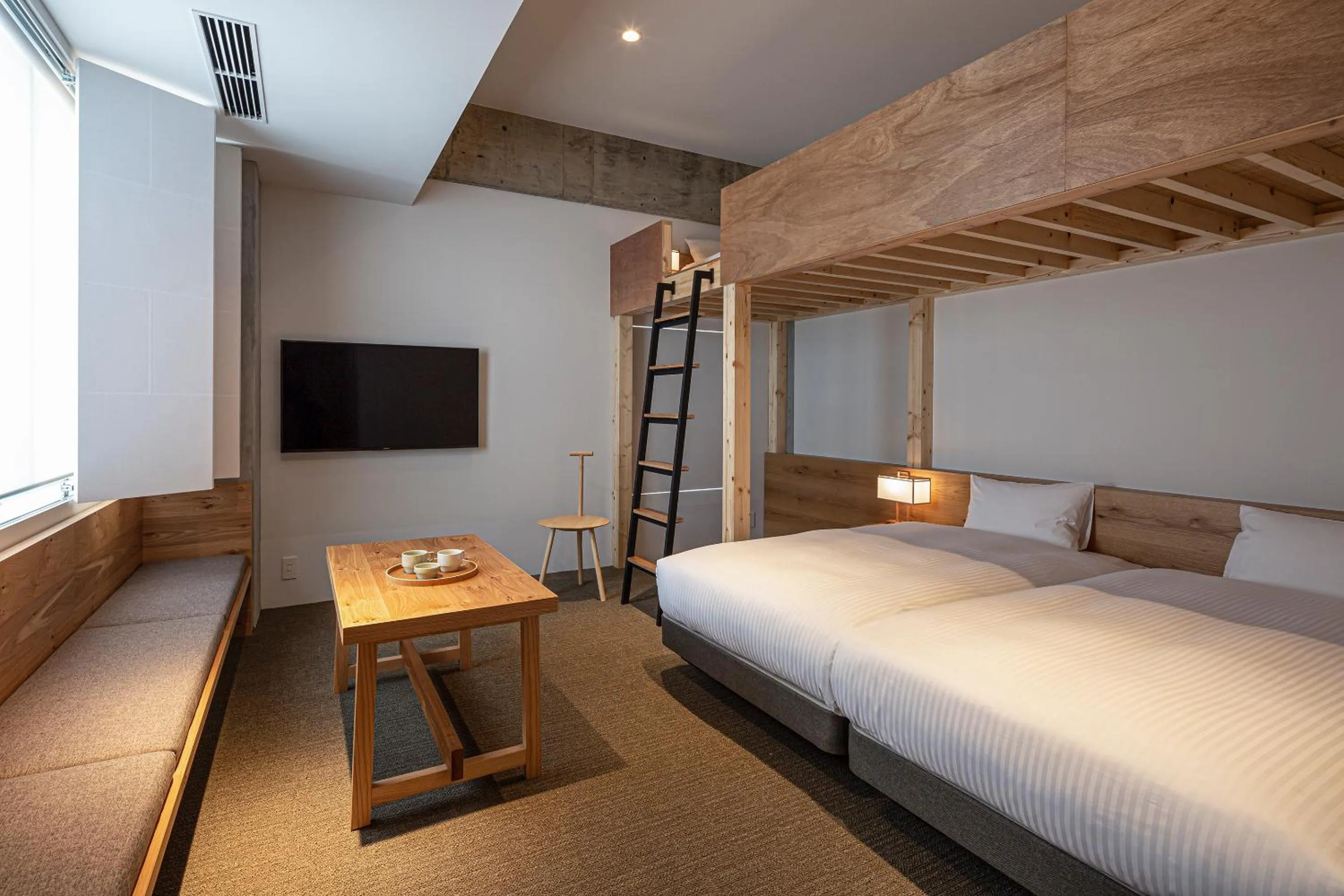 Bedroom, Bed in TSUGU Kyoto Sanjo by THE SHARE HOTELS