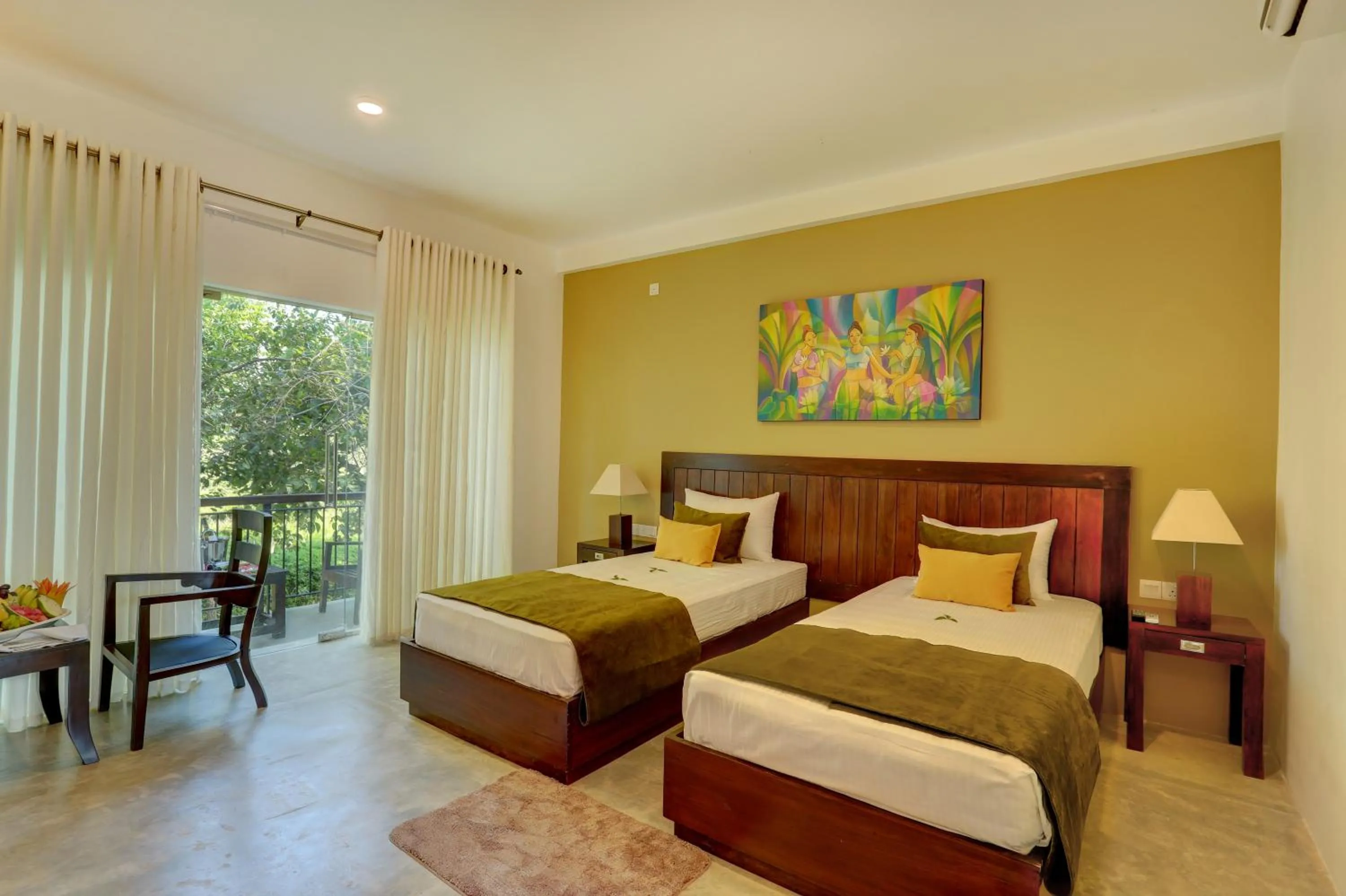 Bed in Tropical Life Resort and Spa