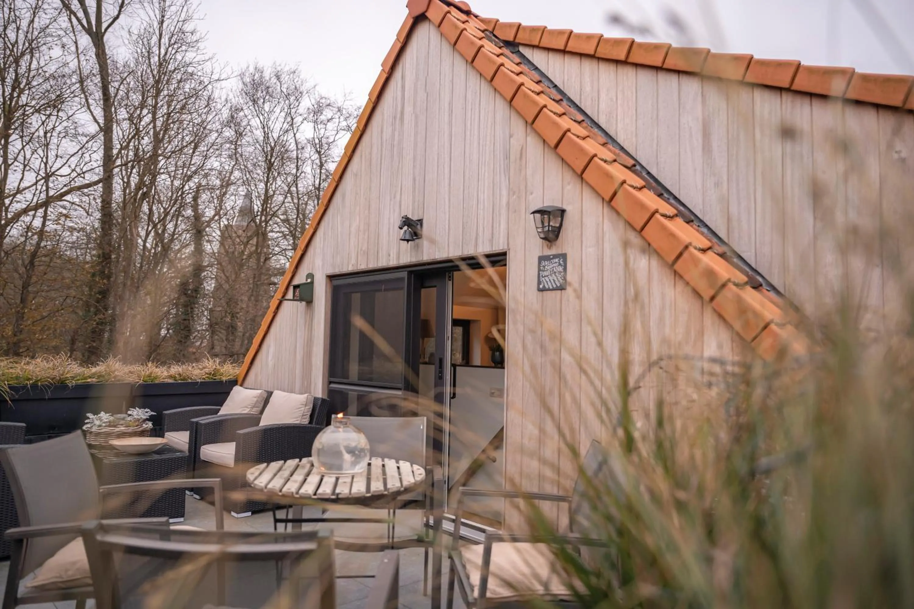 Patio in B&B De Klaproos