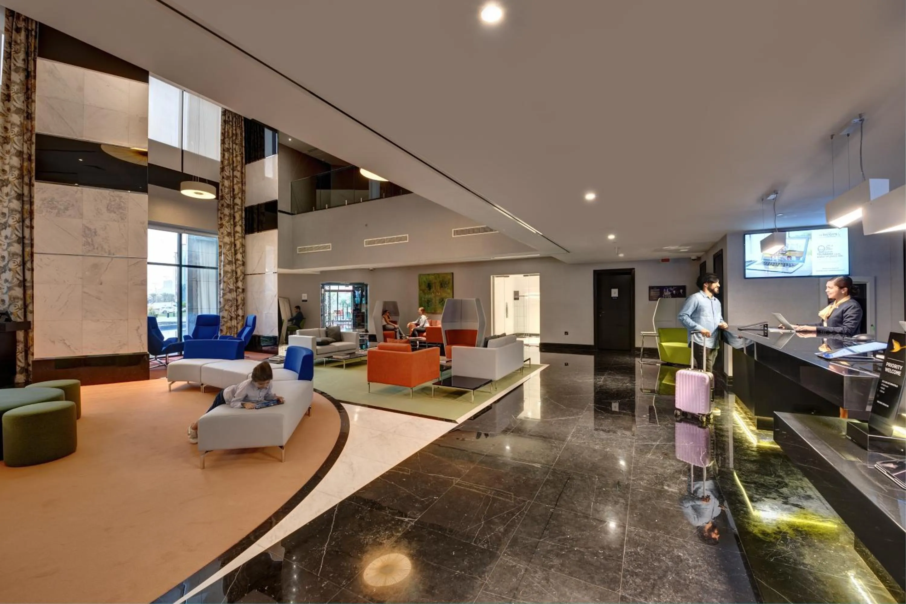 Lobby or reception in Novotel Sharjah Expo Centre