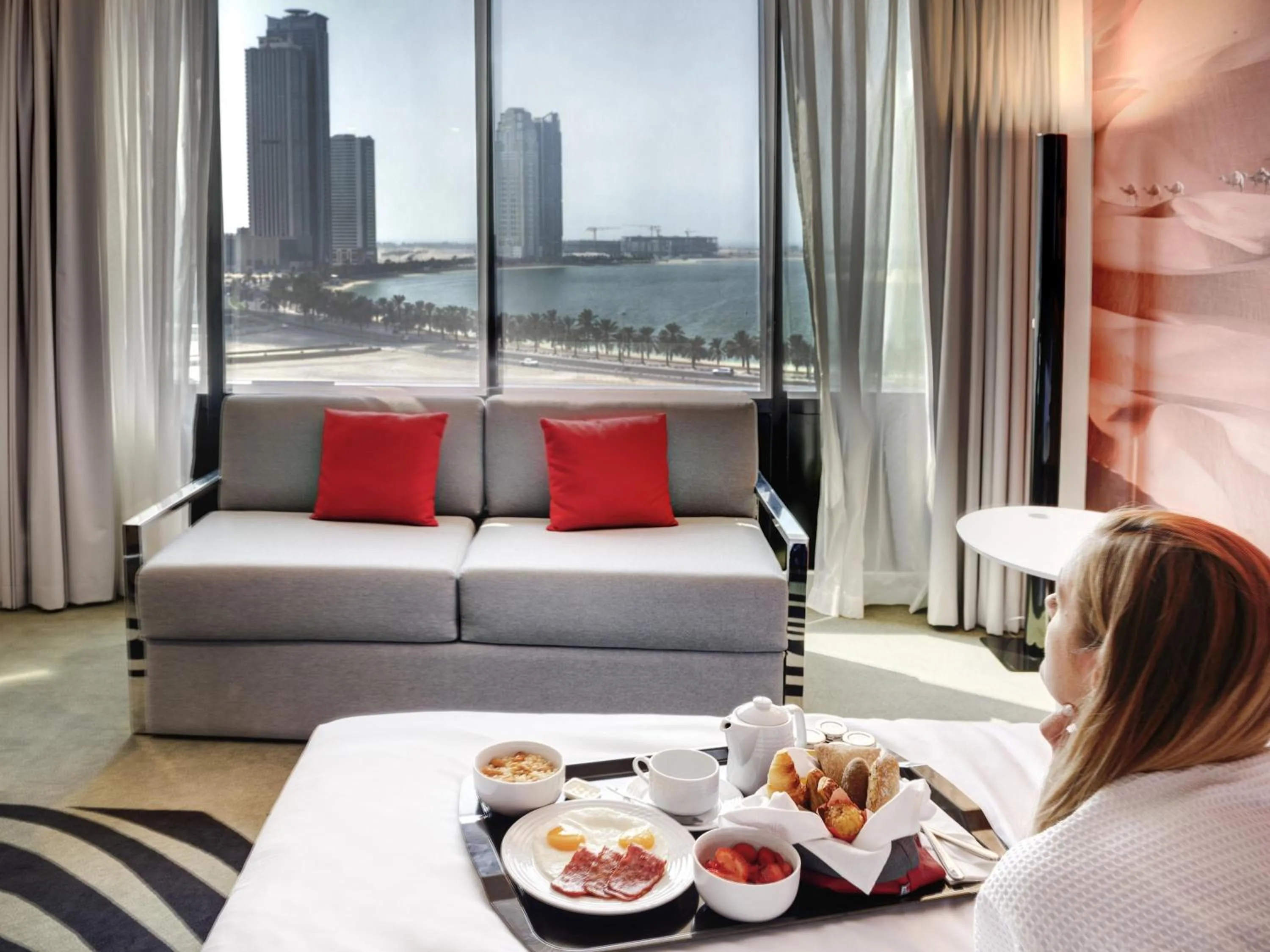 Superior Family Room with Lagoon View in Novotel Sharjah Expo Centre