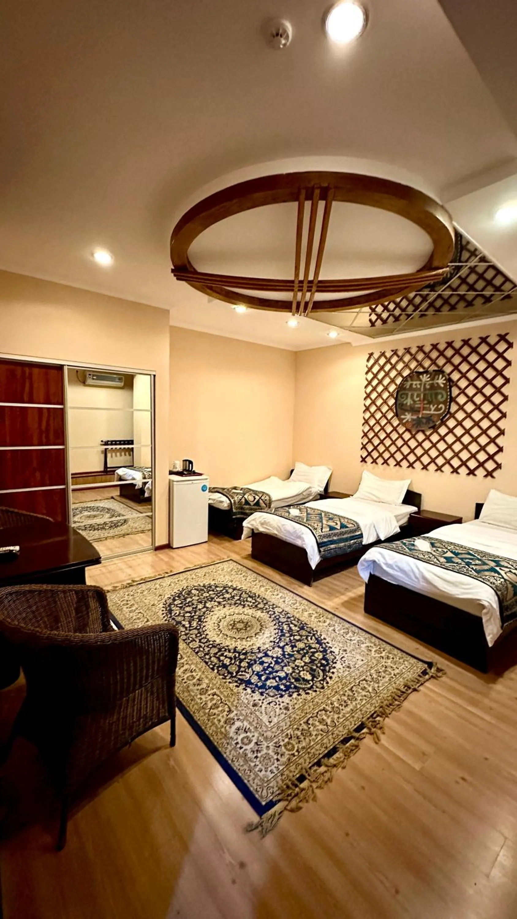 Bed in Tian-Shan Hotel