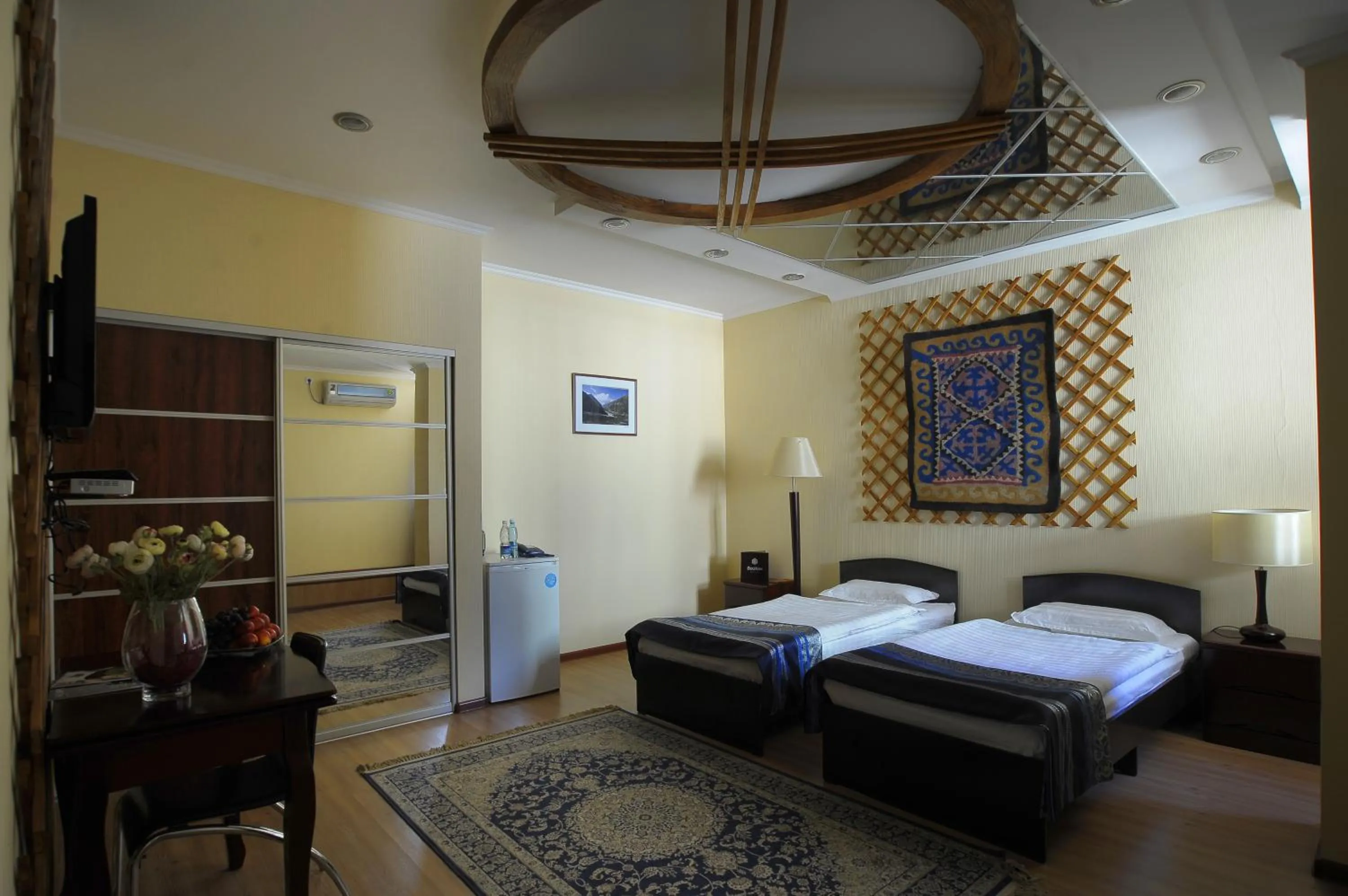 Bed in Tian-Shan Hotel