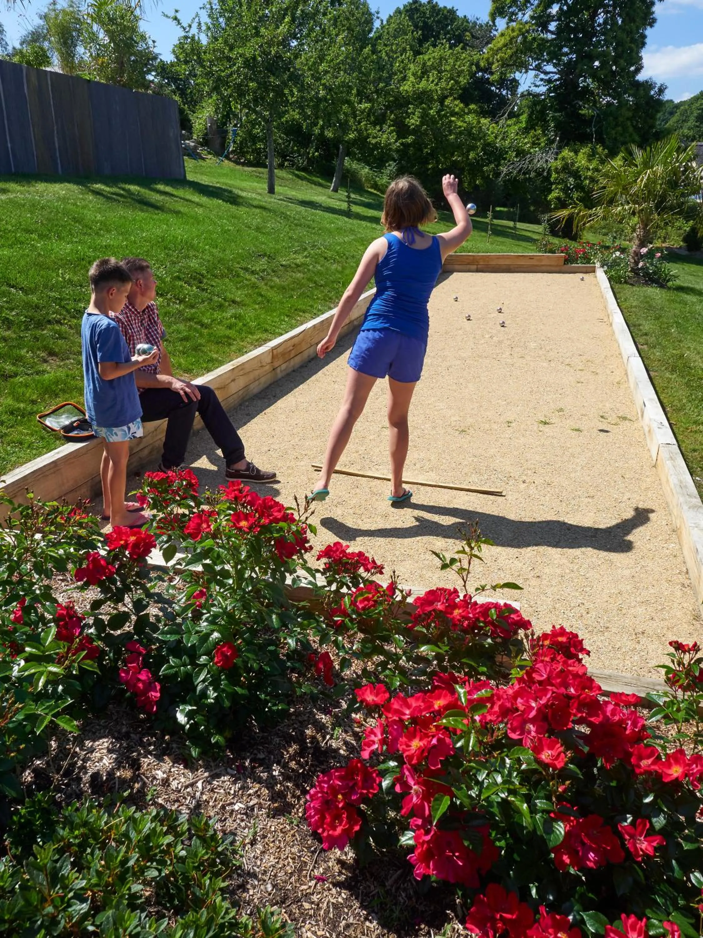 Garden in Logis Hotel Belle-Vue
