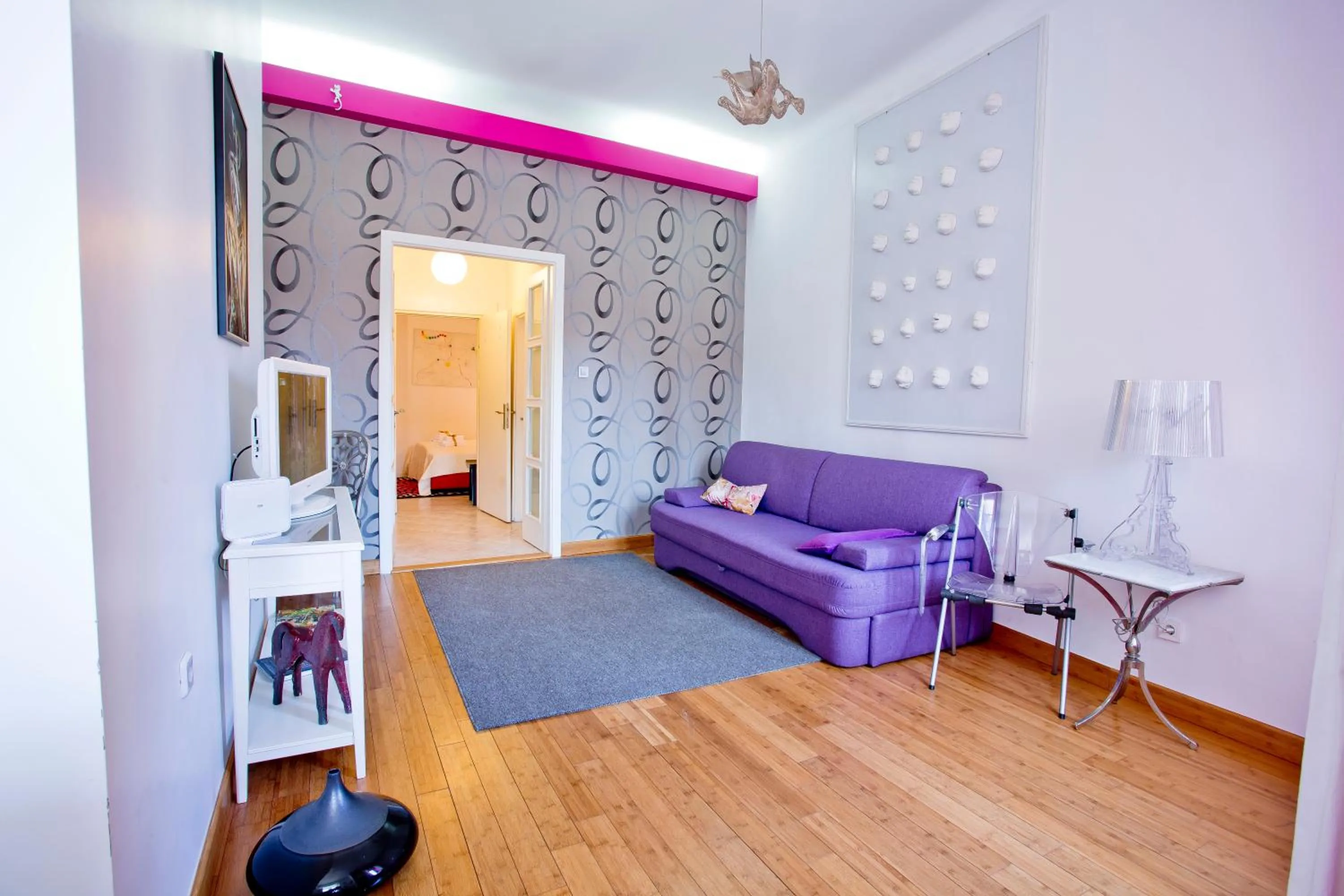 Bed in Rooms Zagreb 17