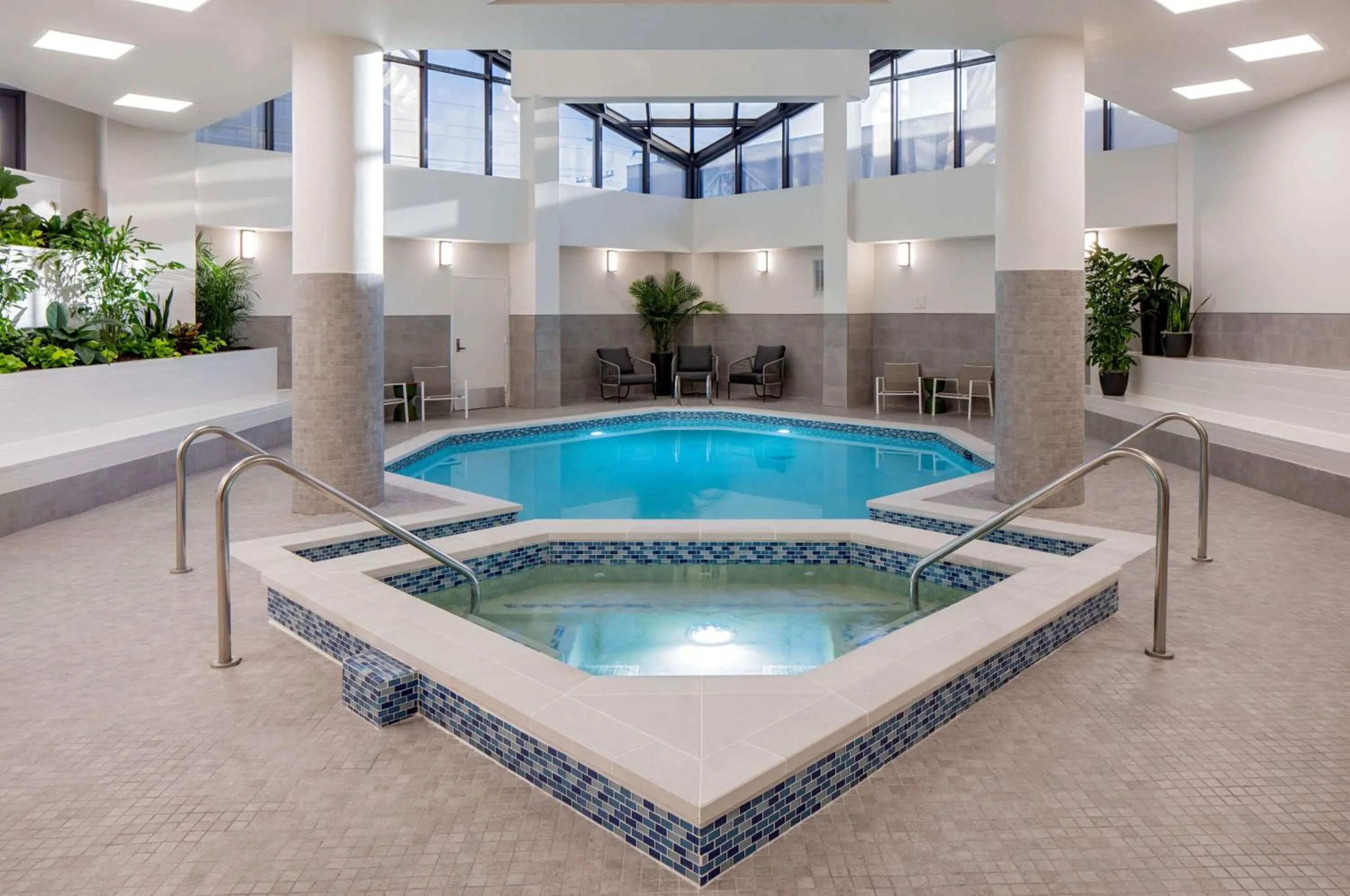 Pool view in Doubletree Suites by Hilton Salt Lake City