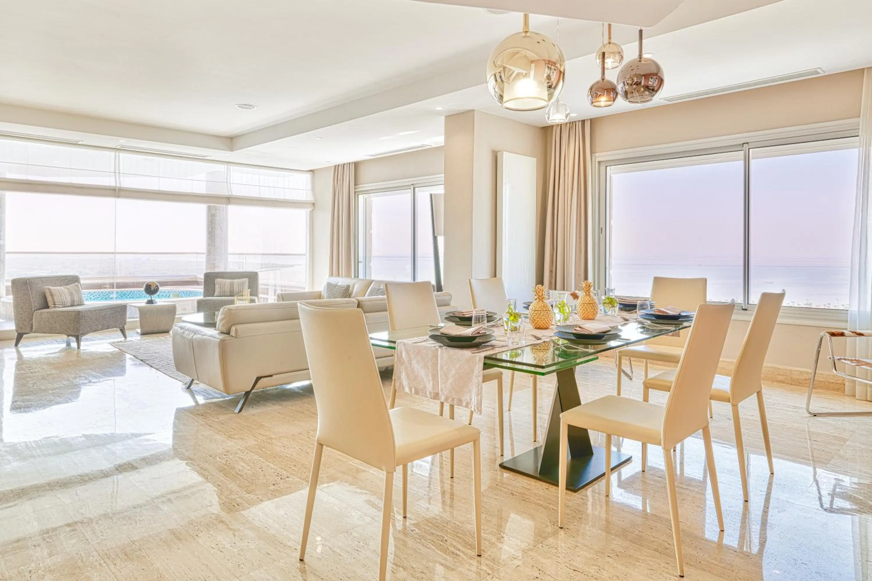 Living room in ADAM Hotel Suites