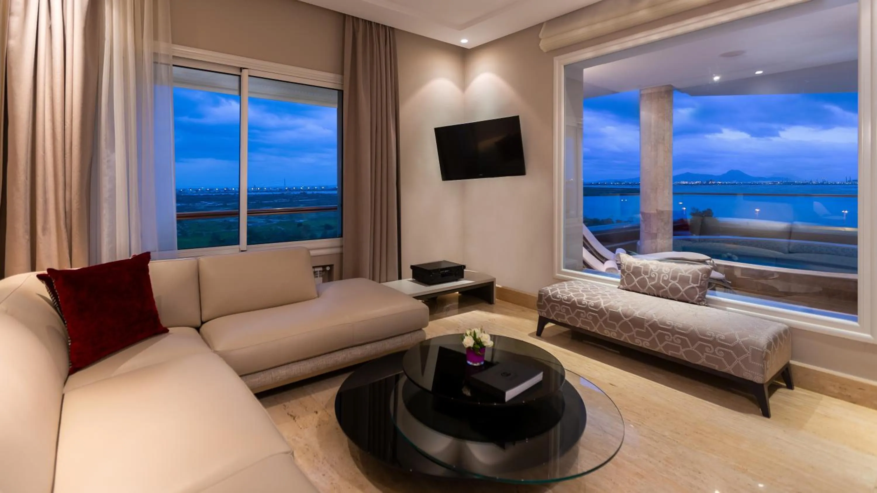 Living room, Bed in ADAM Hotel Suites