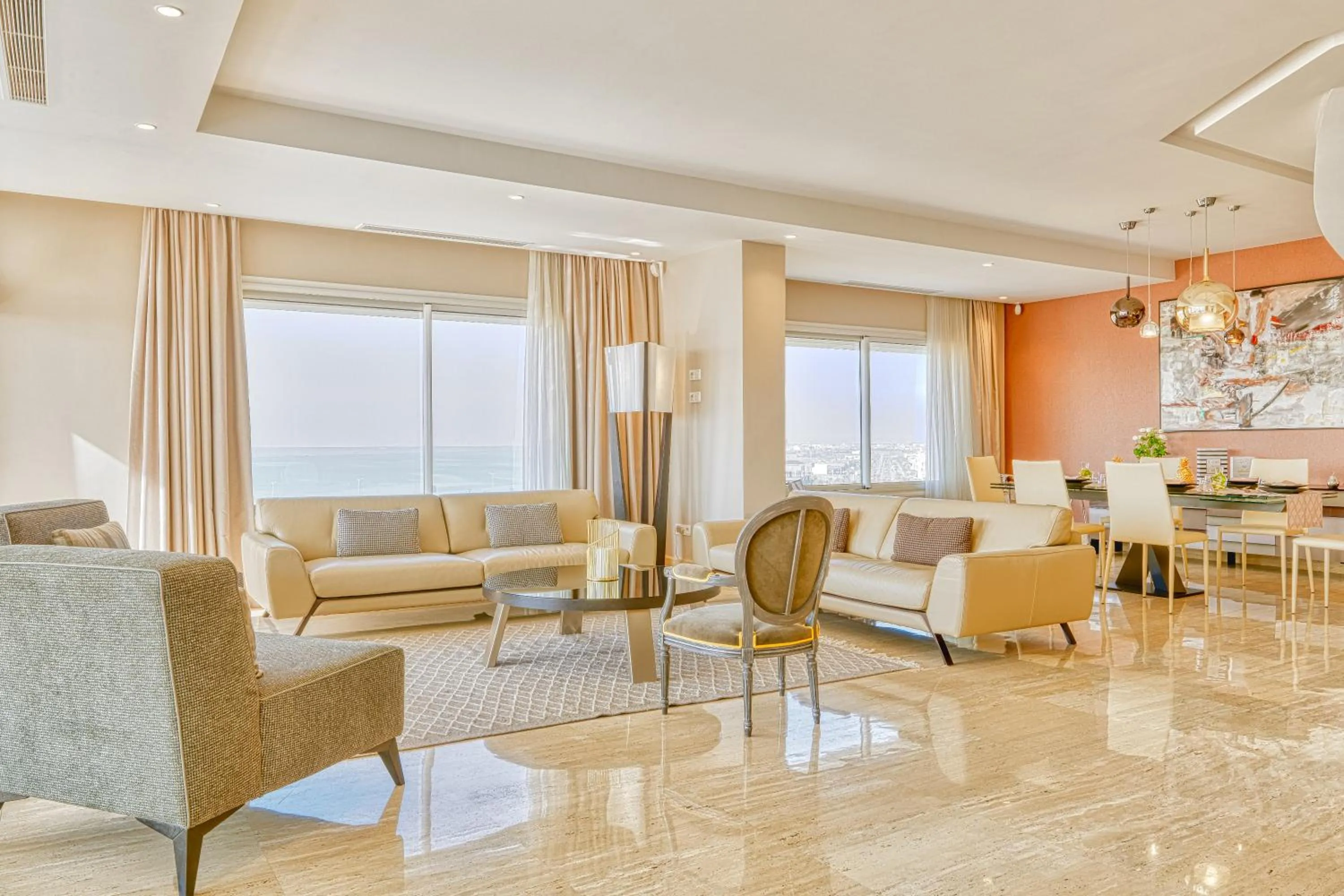 Living room in ADAM Hotel Suites