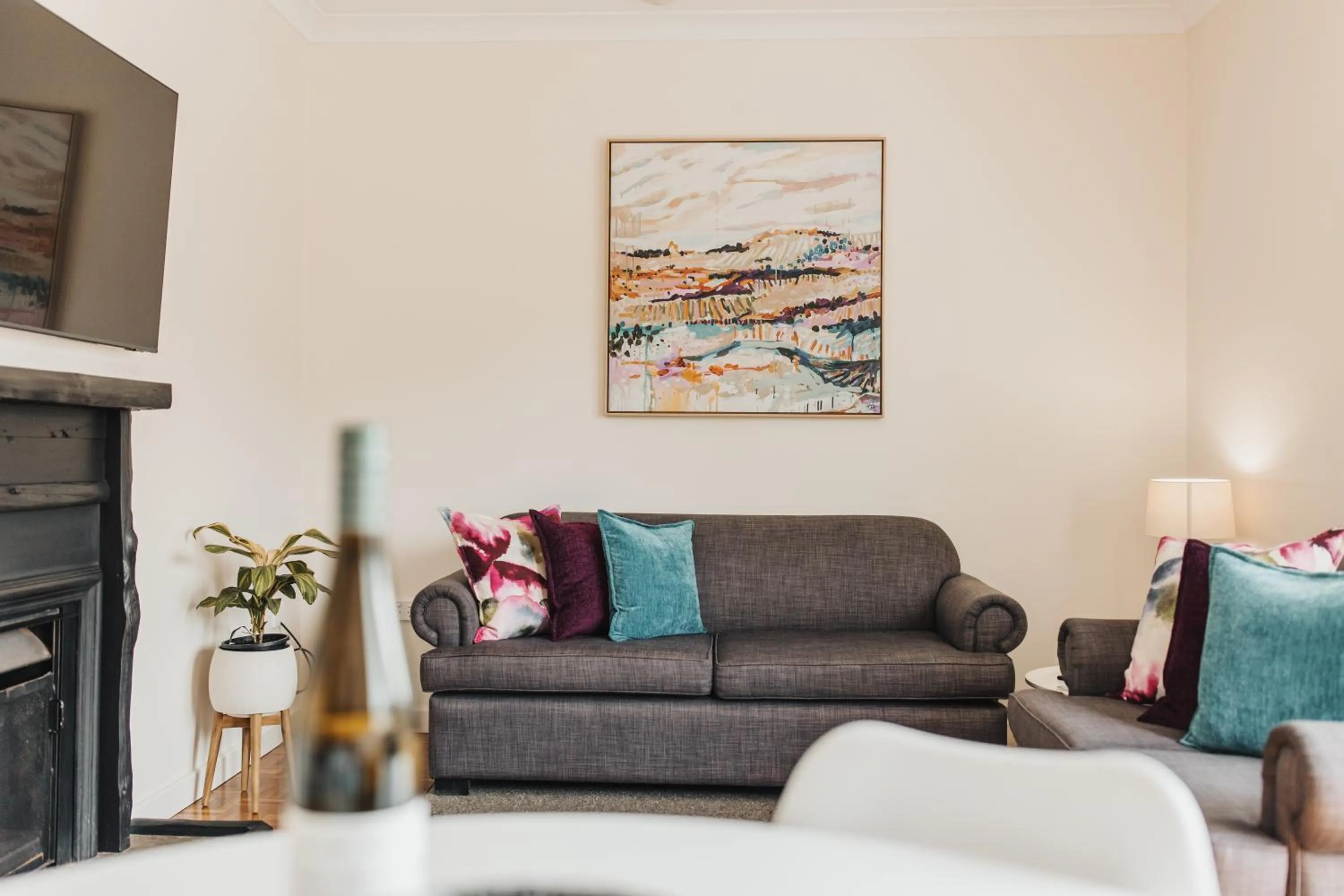 Living room in The Mill Apartments Clare Valley