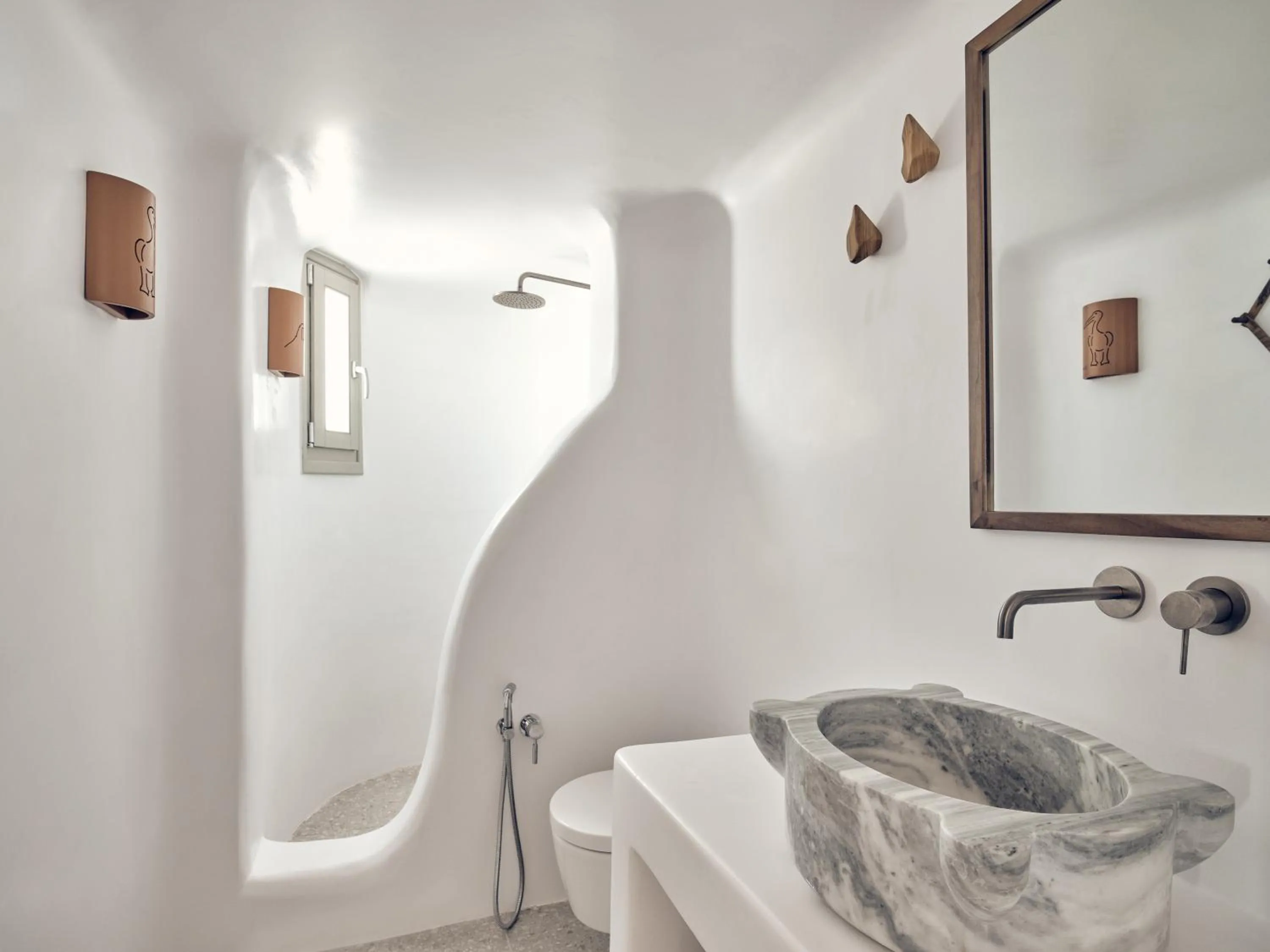 Bathroom in Belvedere Mykonos - Hilltop Rooms & Suites - The Leading Hotels of the World