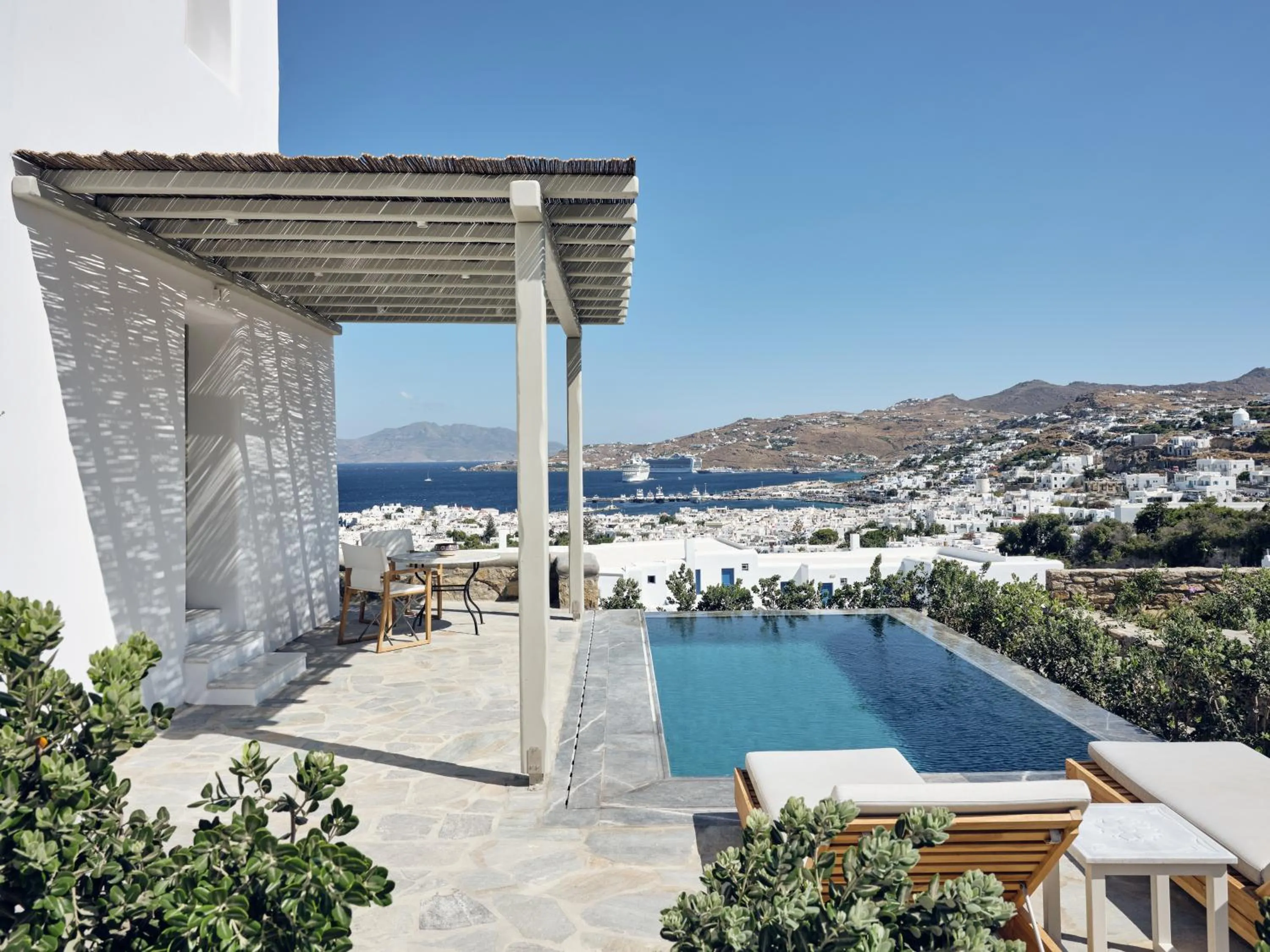 Pool view in Belvedere Mykonos - Hilltop Rooms & Suites - The Leading Hotels of the World
