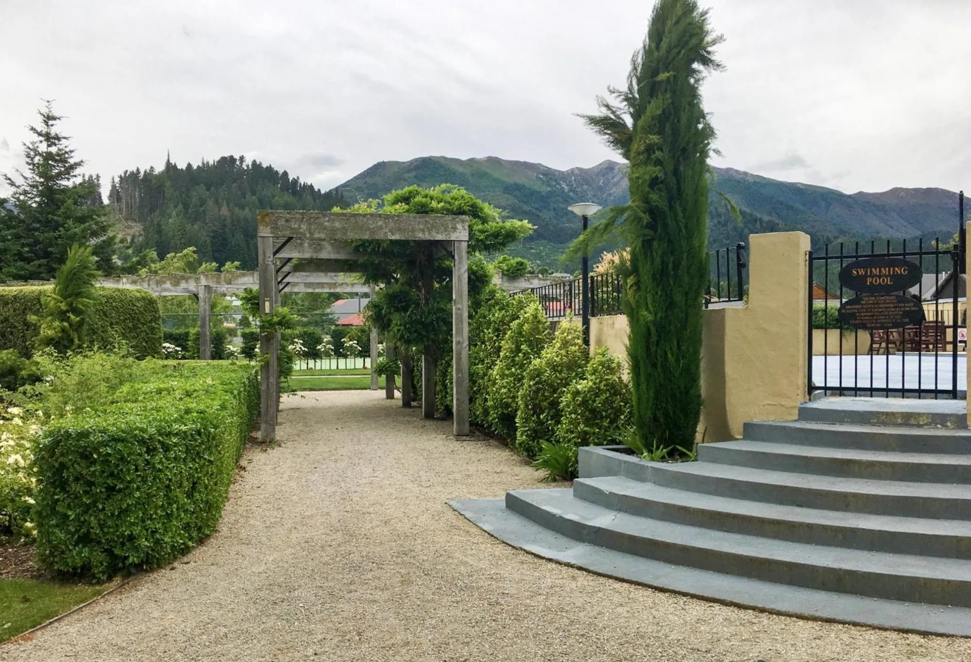 Garden view in Edit Hanmer Springs